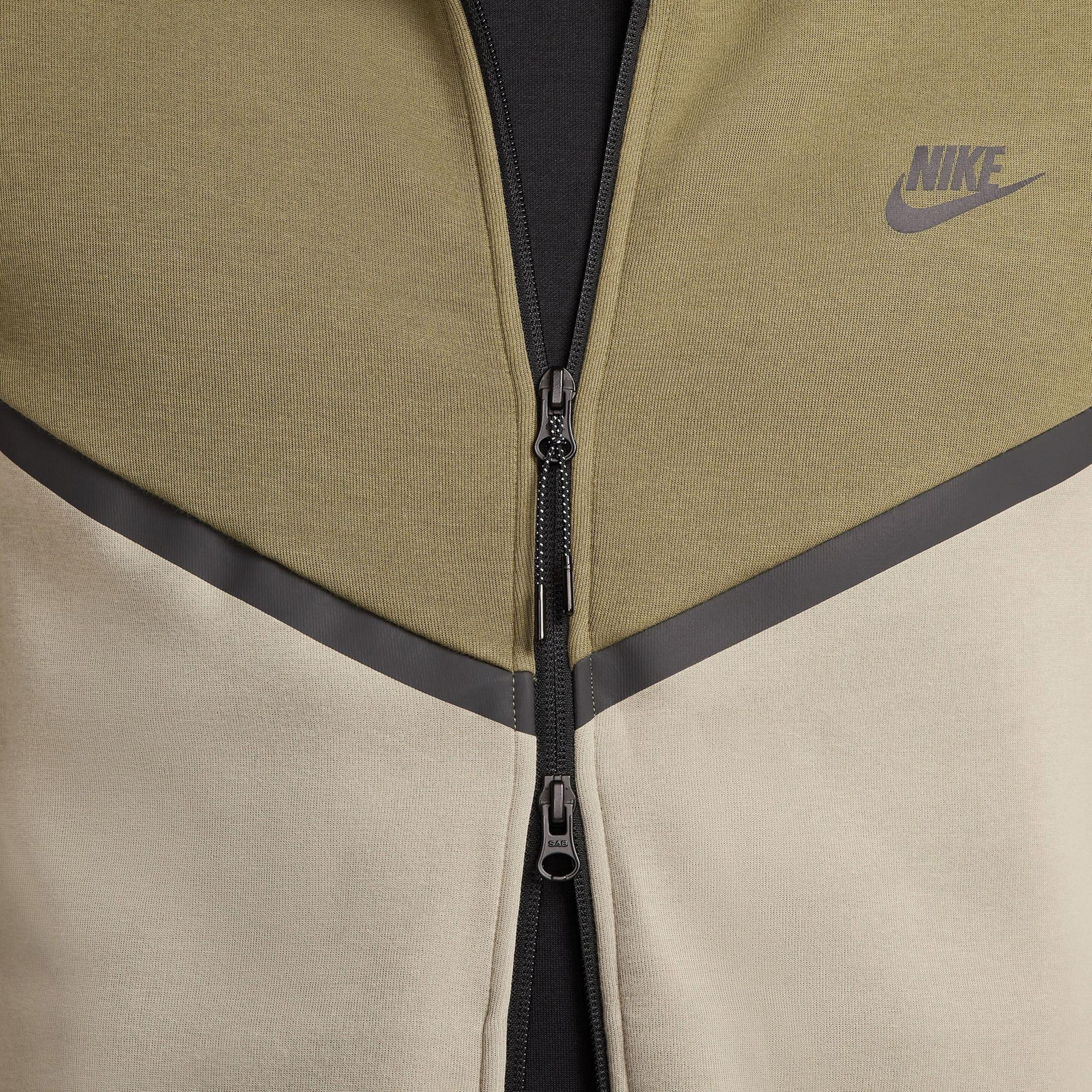 Nike Tech Fleece Erkek Haki Kapüşonlu Hoodie