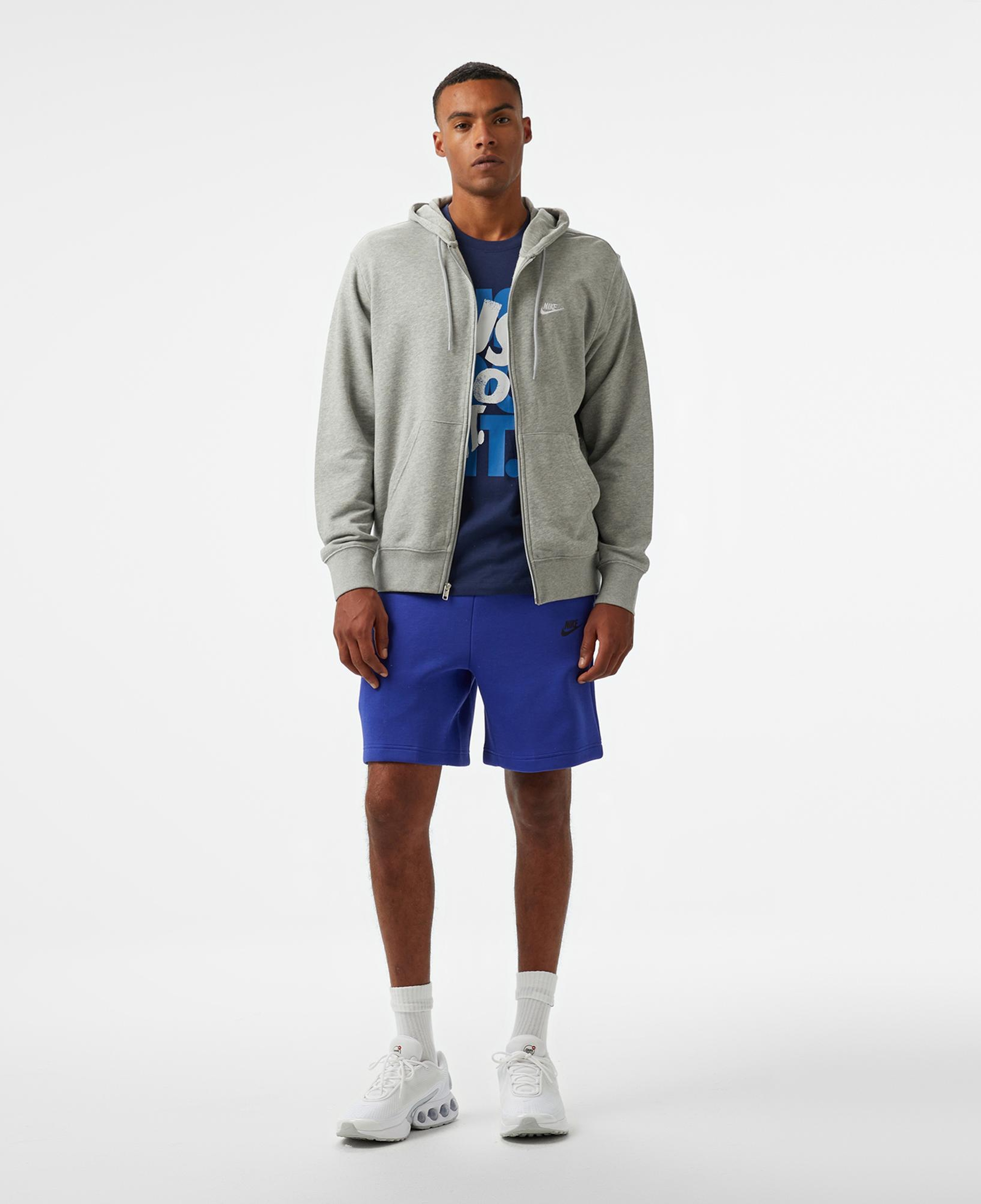 Nike Club Fleece Erkek Gri Hoodie