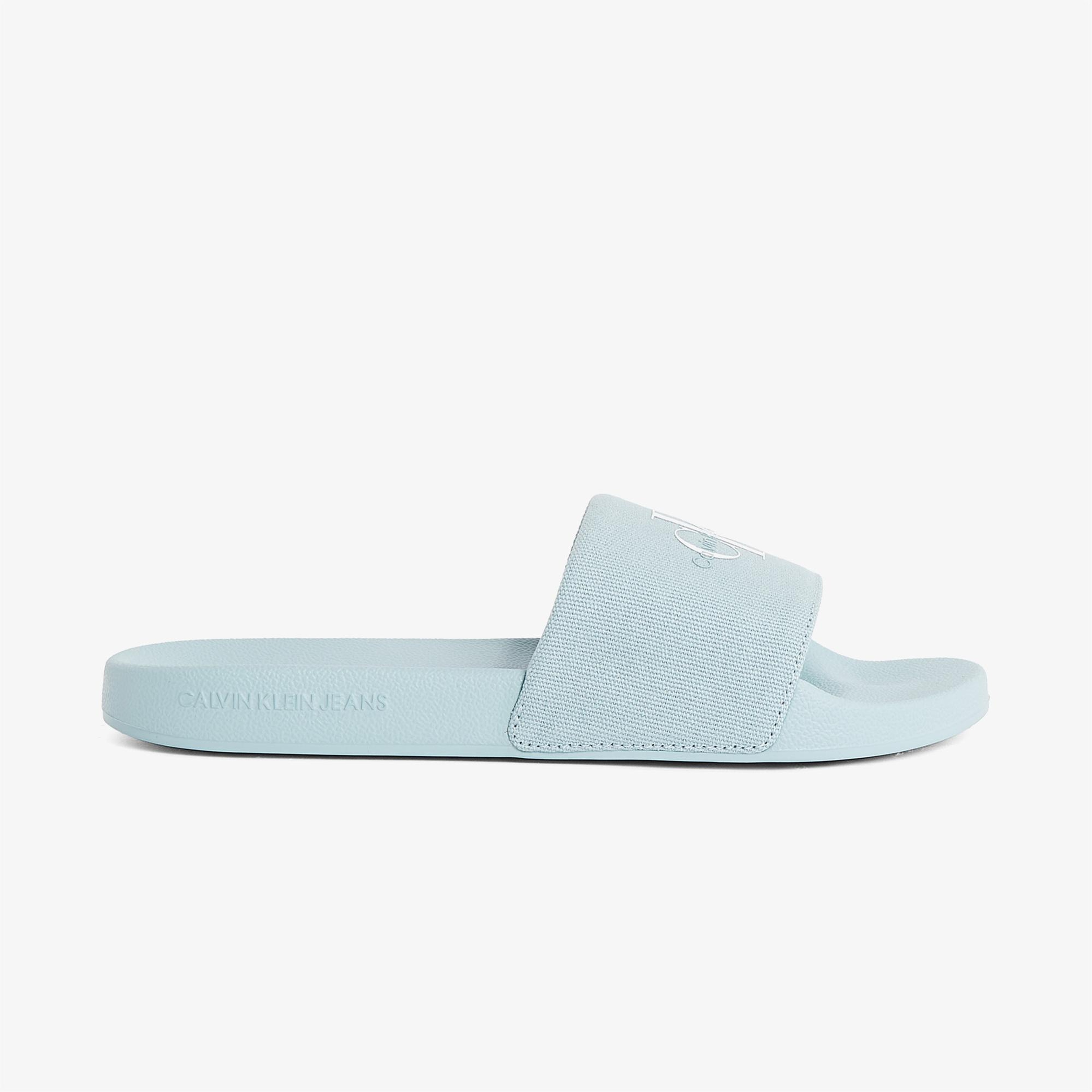 Calvin Klein Monogram Kadın Mavi Terlik