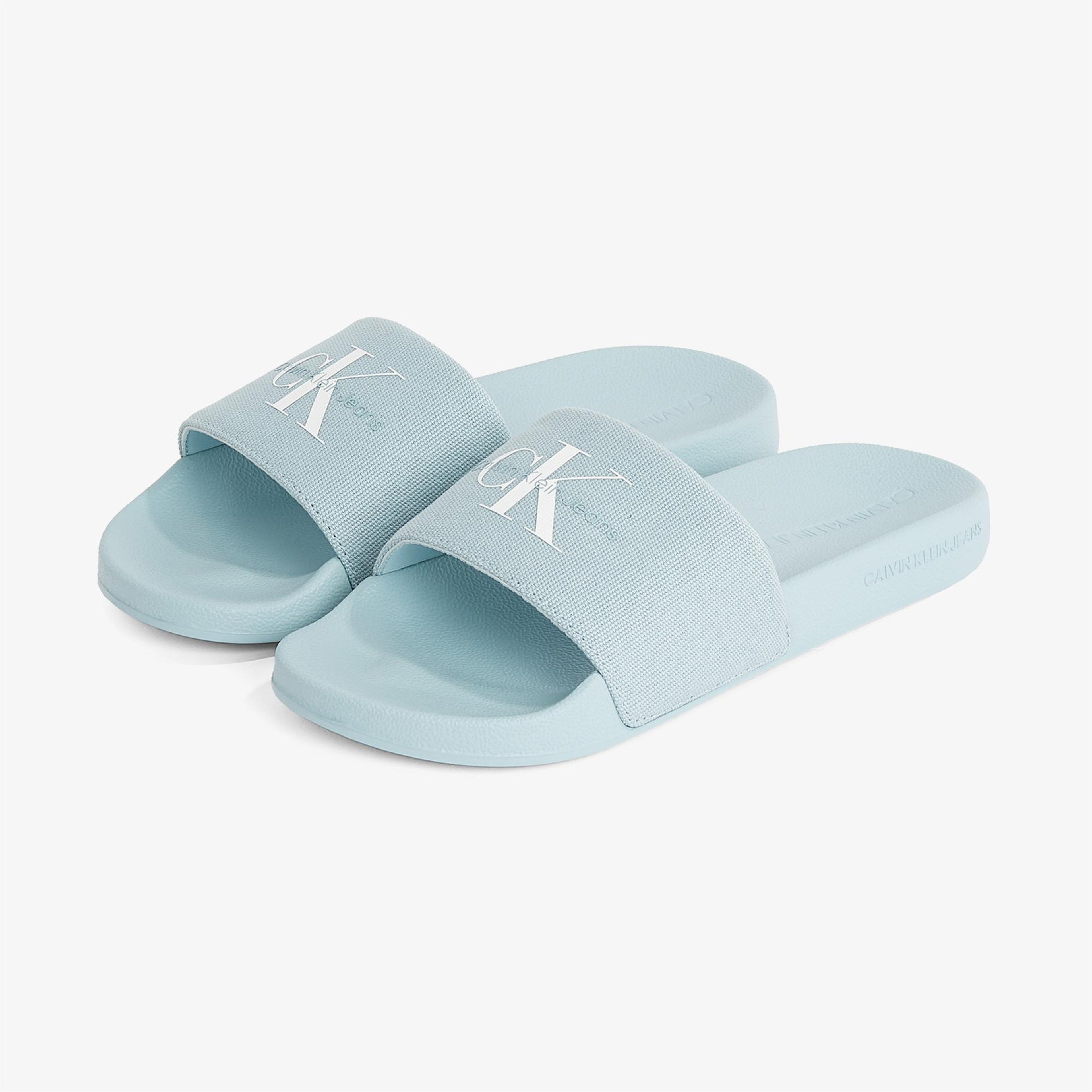 Calvin Klein Monogram Kadın Mavi Terlik