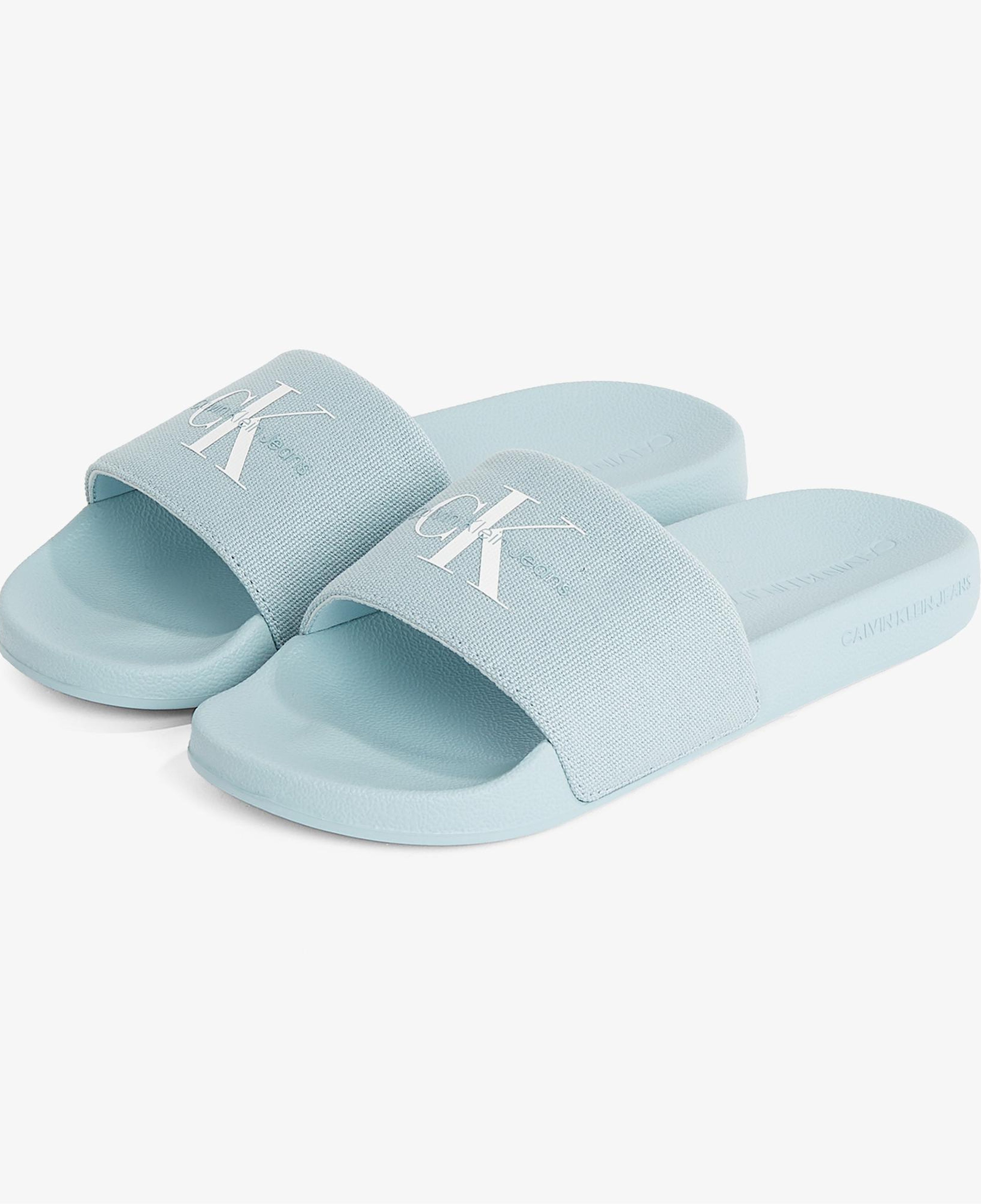 Calvin Klein Monogram Kadın Mavi Terlik