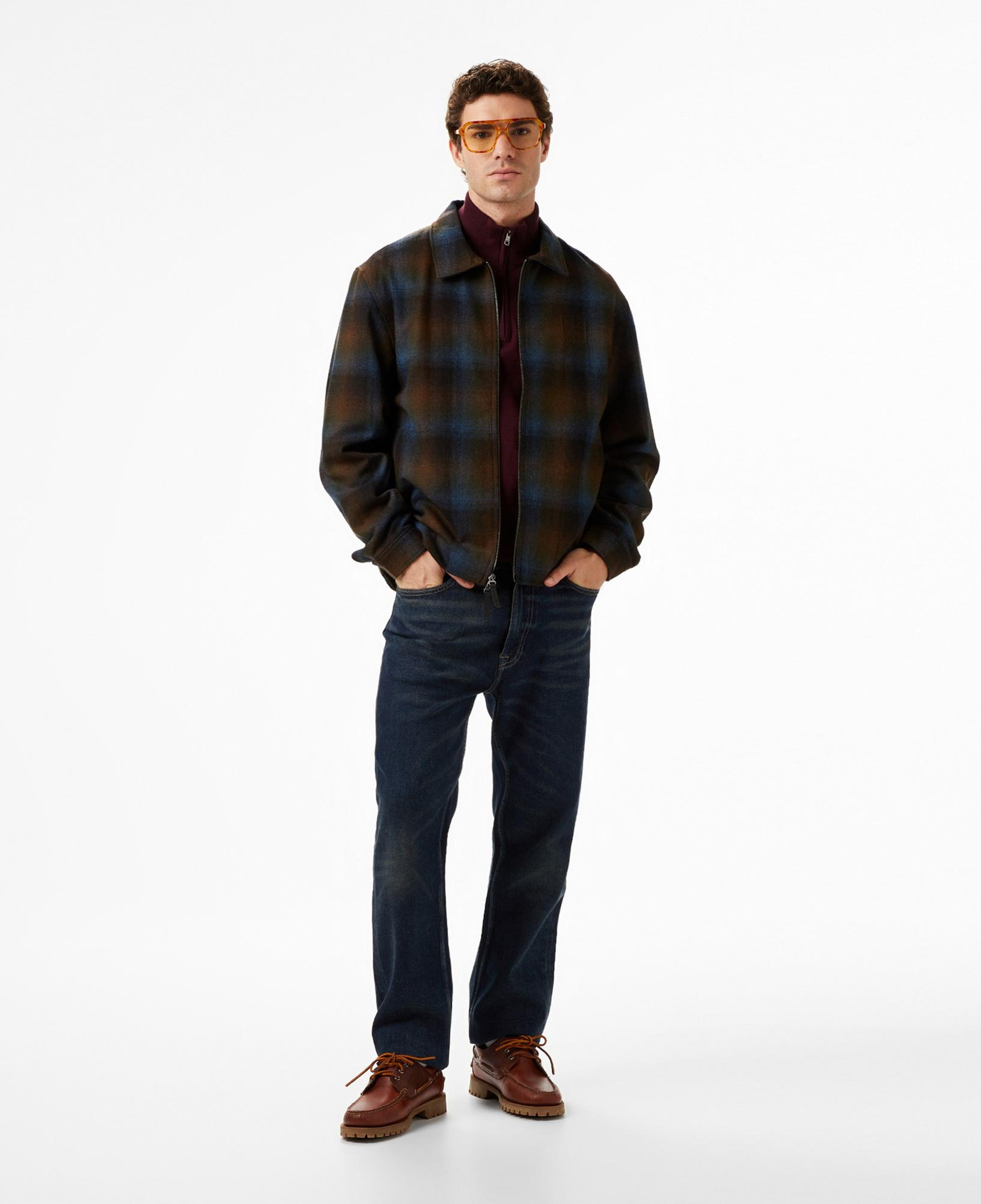 Calvin Klein Wool Flannel Erkek Kahverengi Ceket