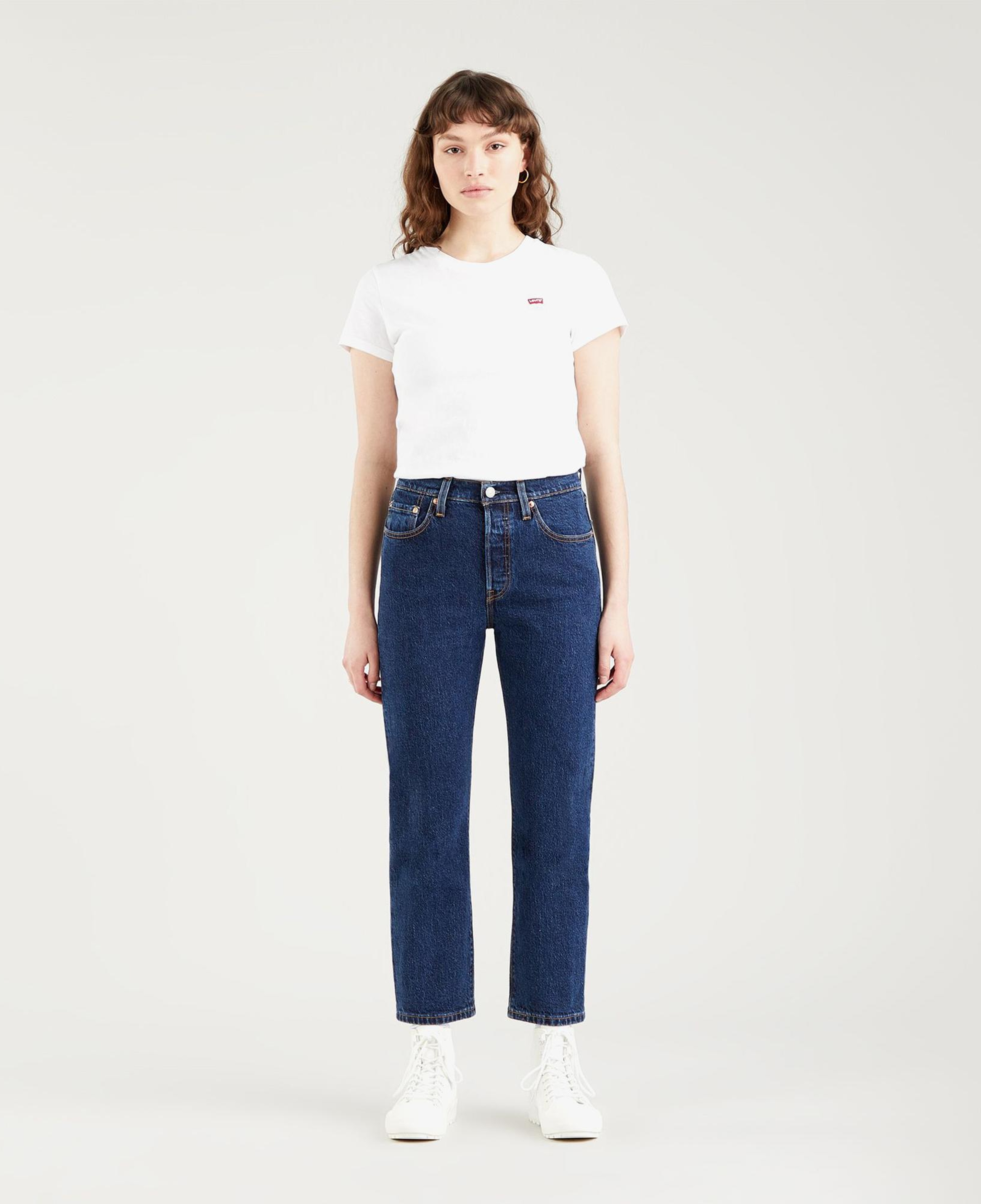 Levi's 501 Crop Salsa Stonewash Kadın Lacivert Jean
