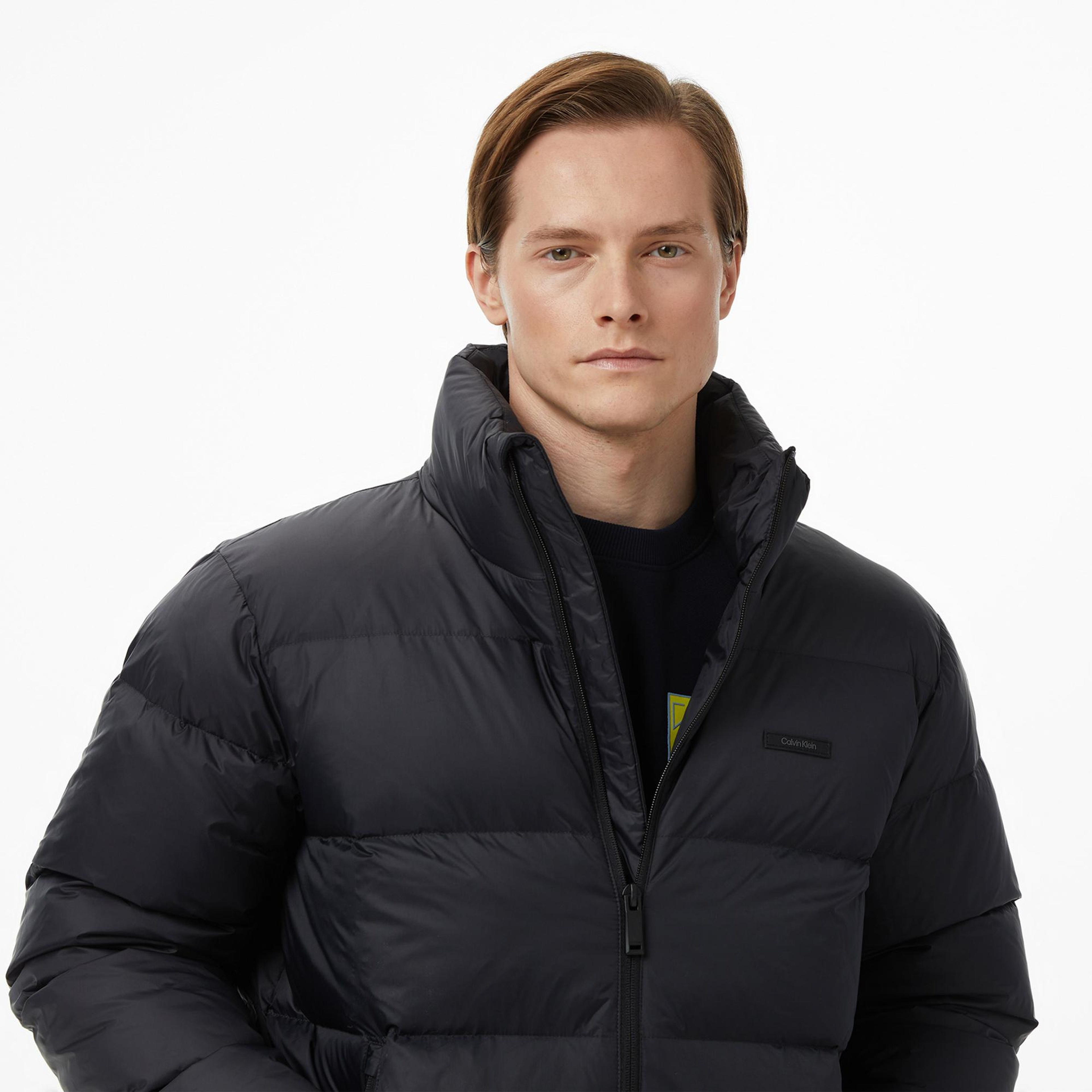 Calvin Klein Nylon Down Puffer Erkek Siyah Mont