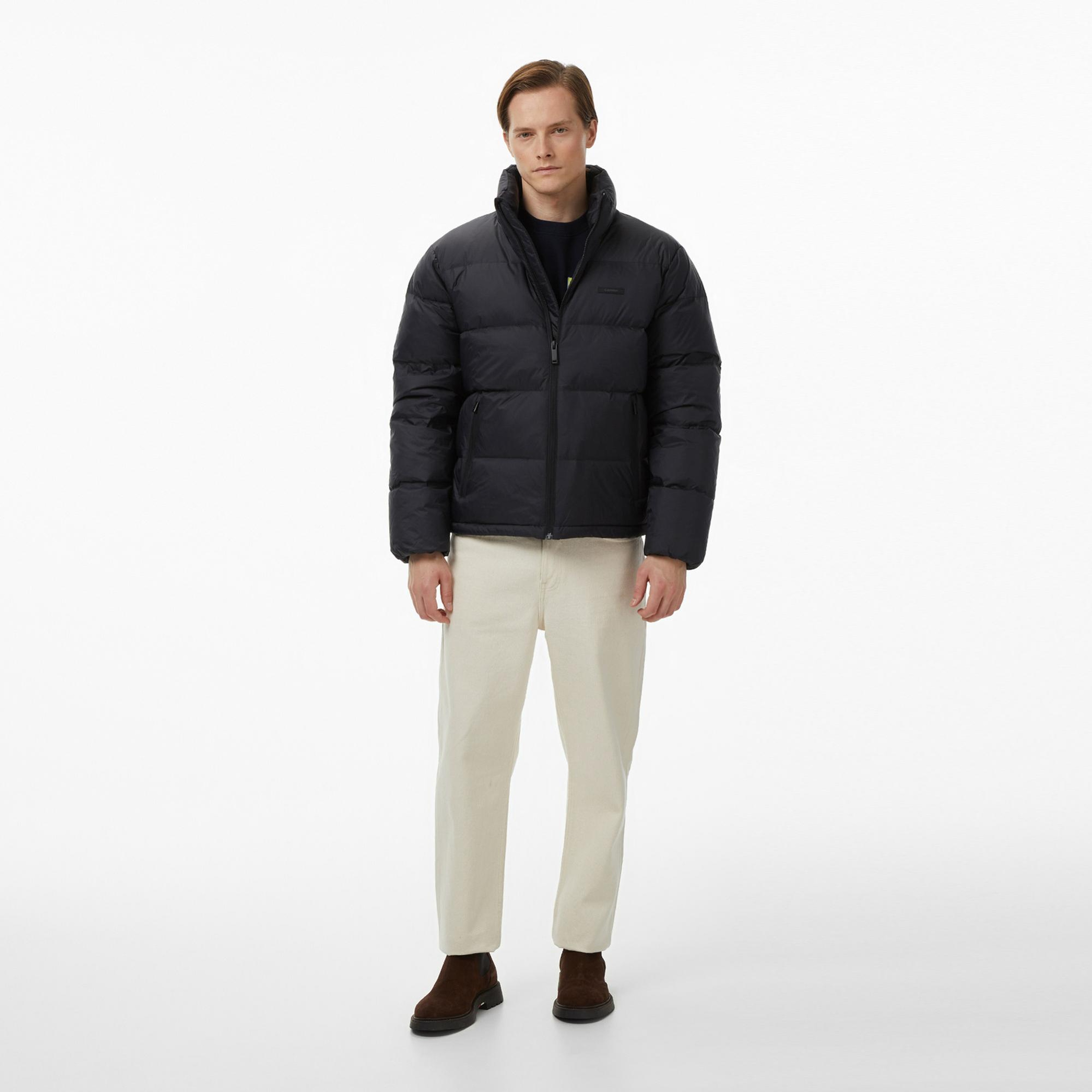 Calvin Klein Nylon Down Puffer Erkek Siyah Mont