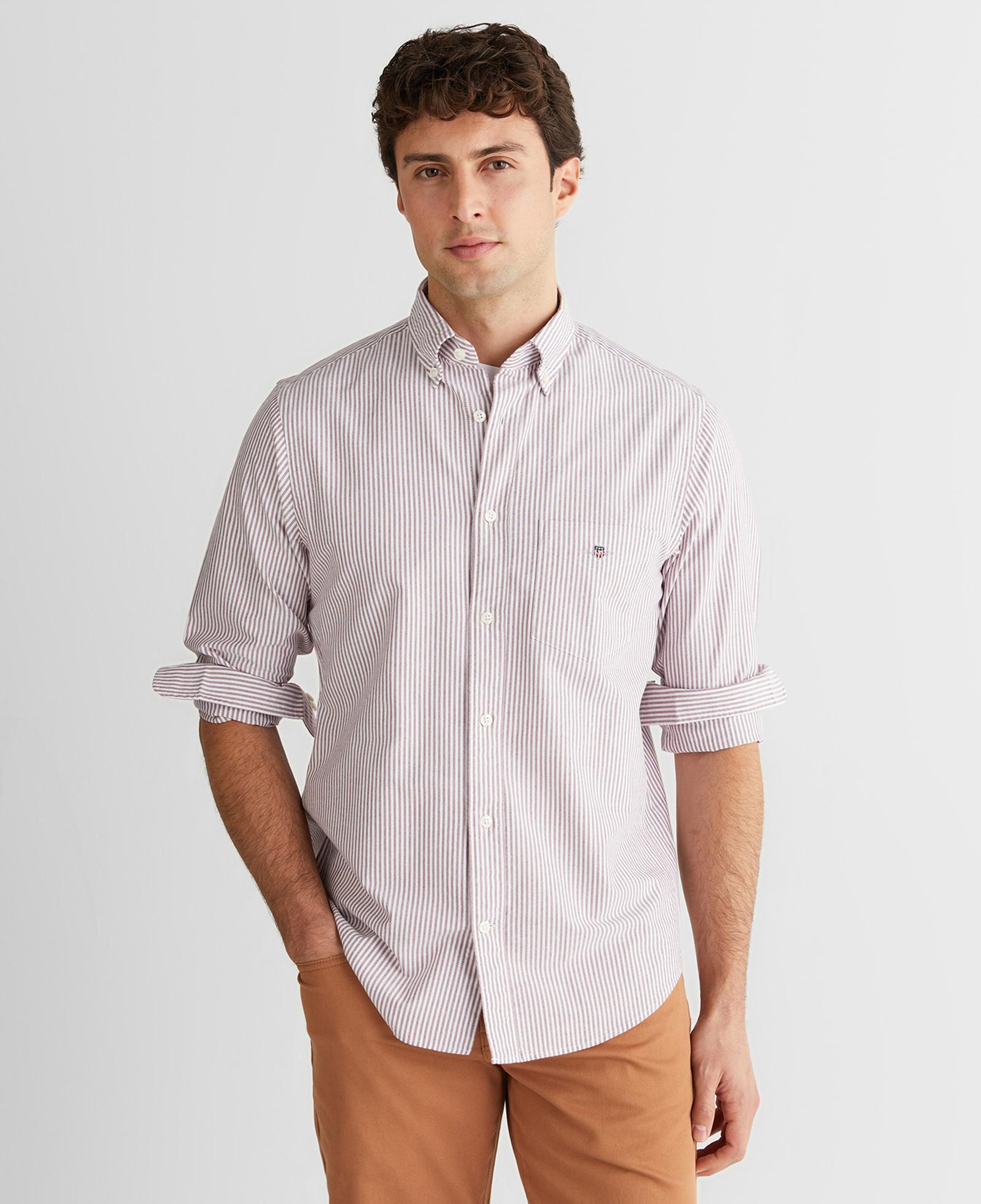 GANT Erkek Bordo Regular Fit Düğmeli Gömlek