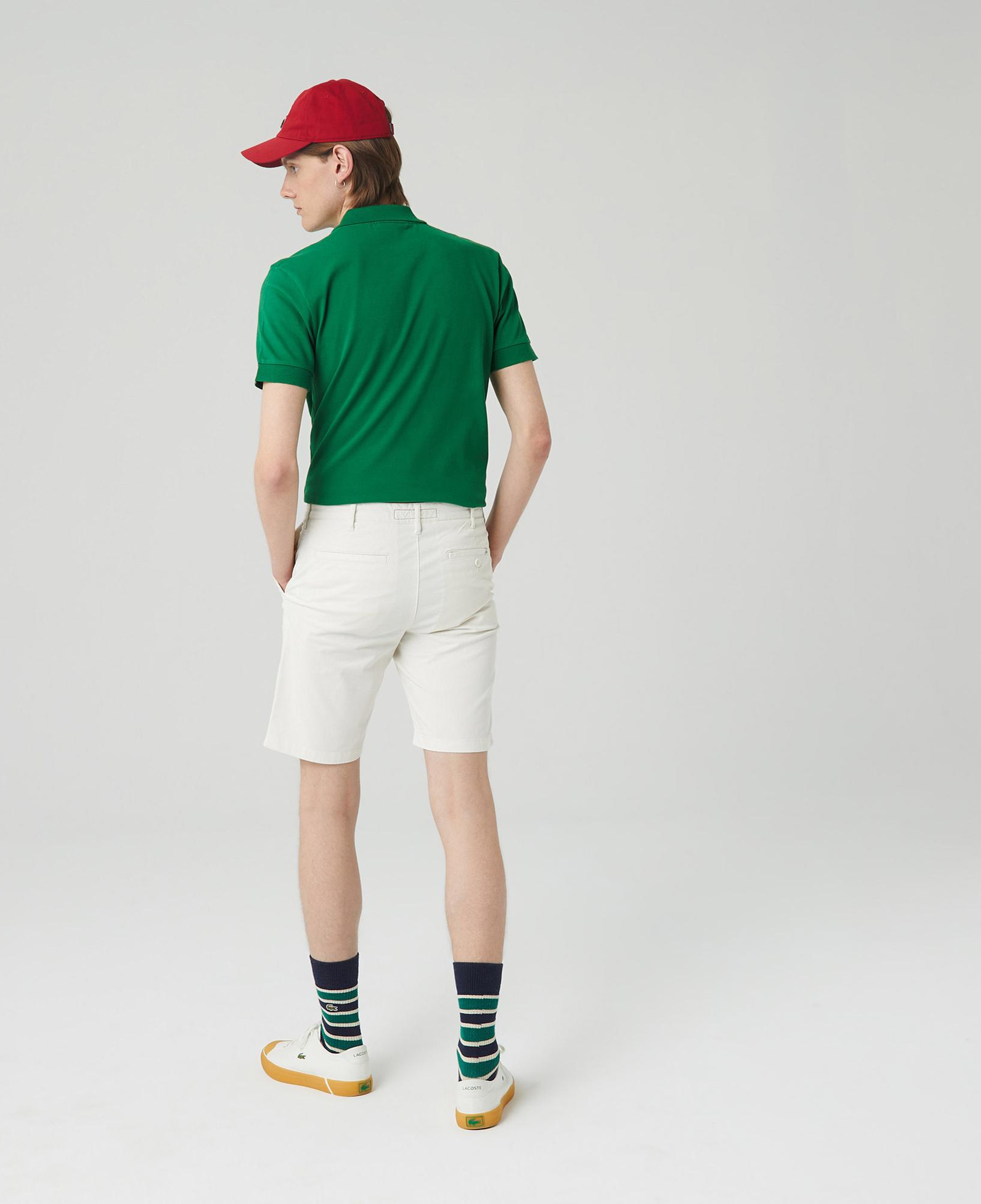 Erkek Slim Fit Krem Bermuda Şort