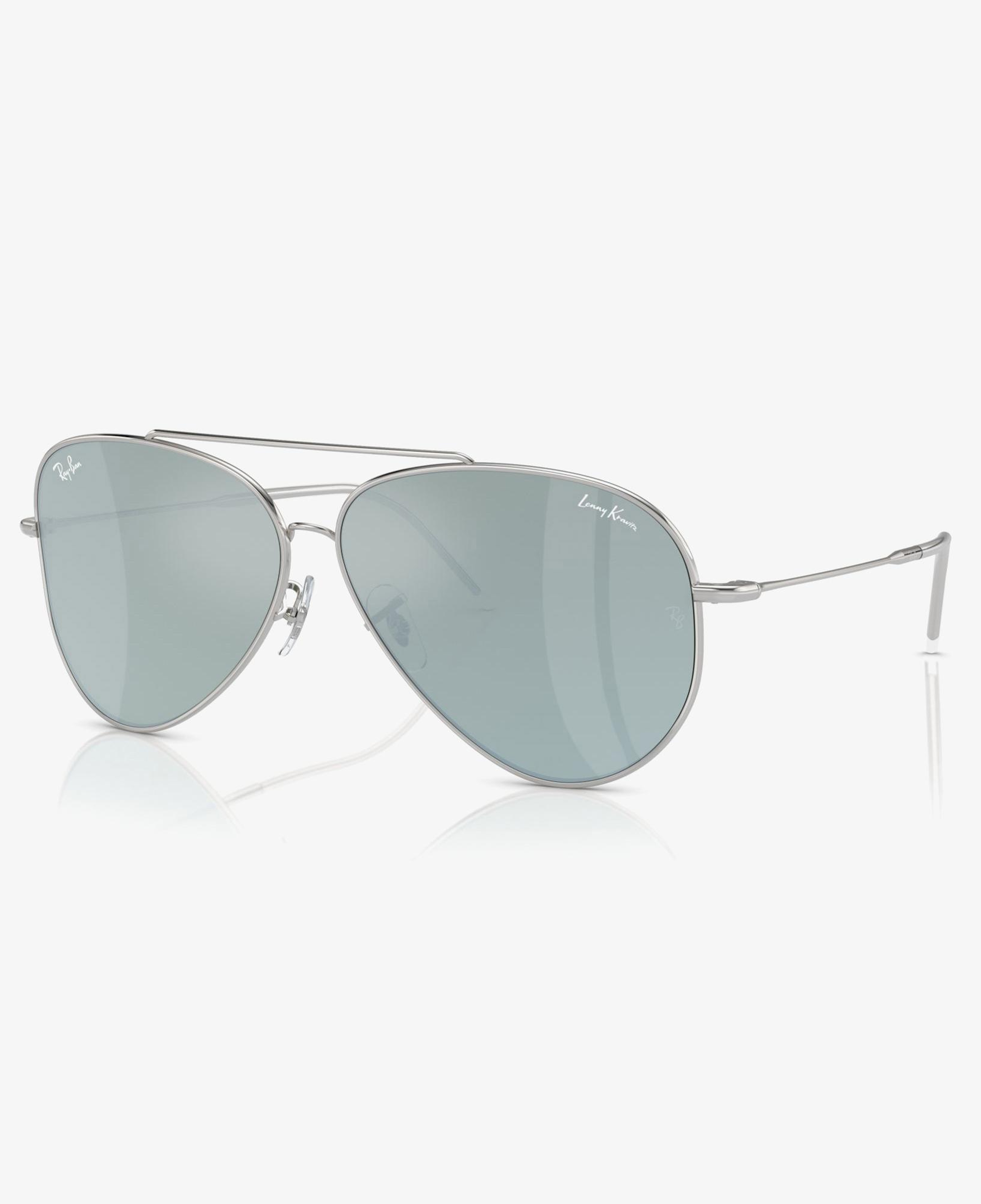 RAY-BAN Lenny Kravitz X Aviator Reverse Unisex Gümüş Güneş Gözlüğü