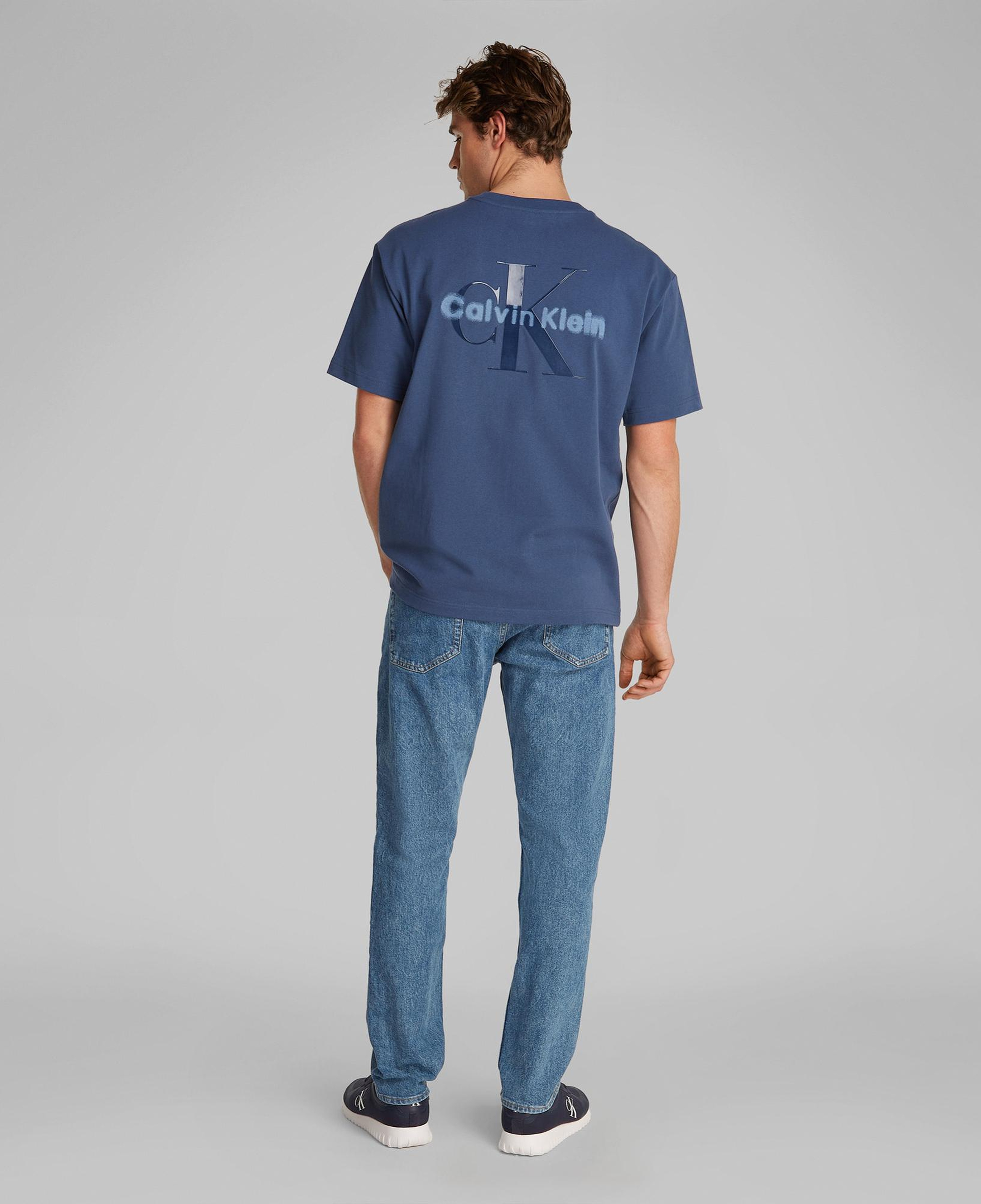 Calvin Klein Rel Liquid Monologo Erkek Mavi T-Shirt