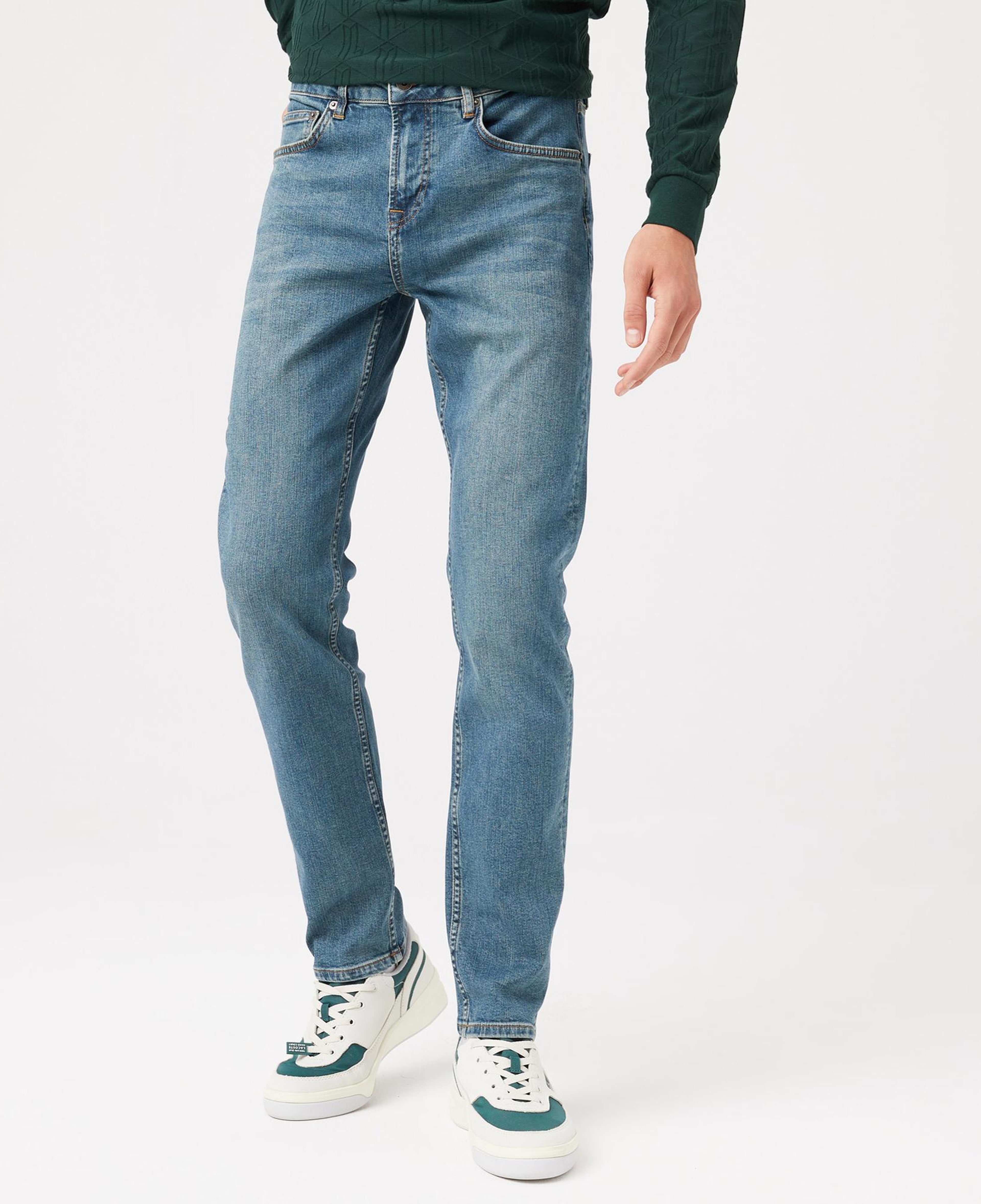 Lacoste Erkek Slim Fit Mavi Jean Pantolon