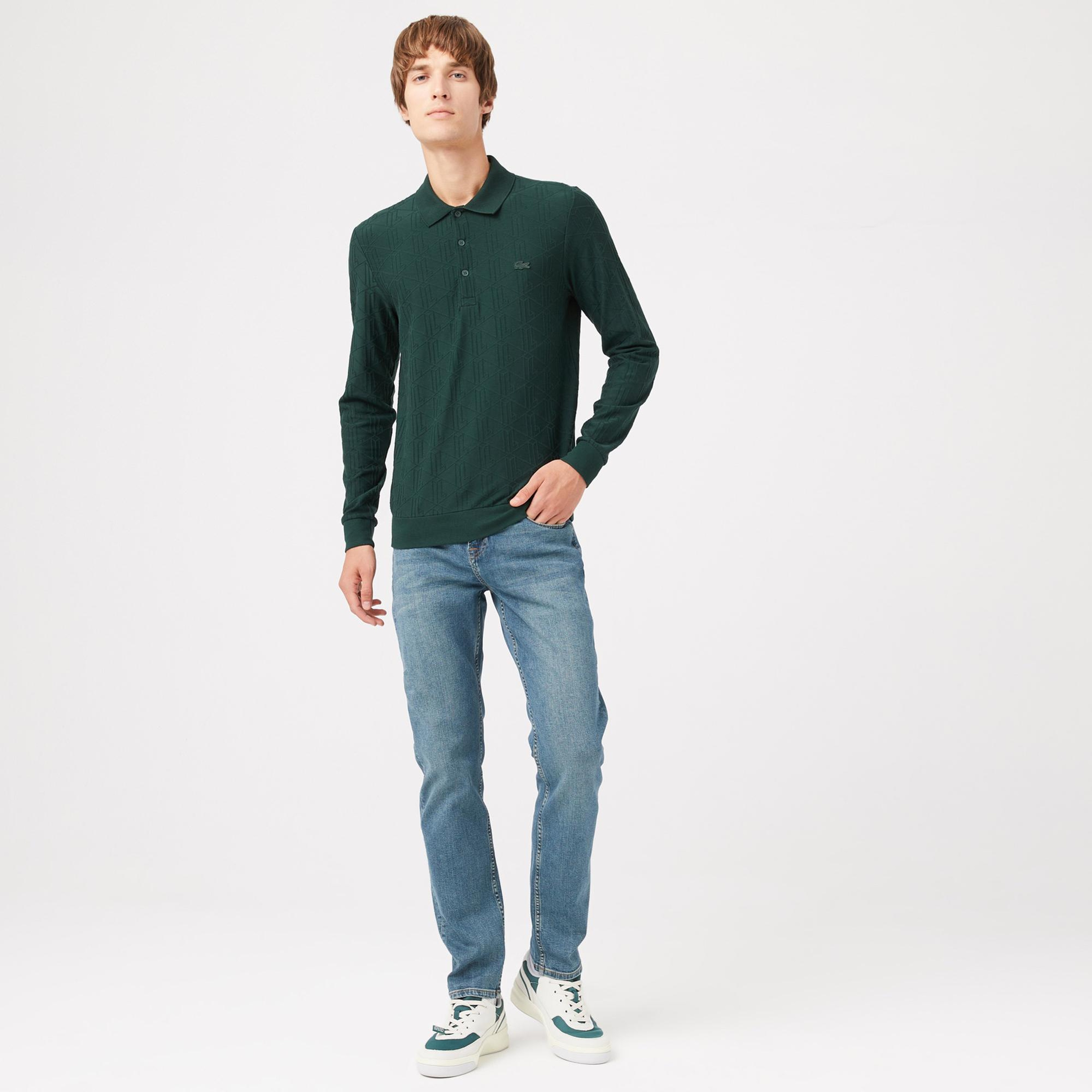 Lacoste Erkek Slim Fit Mavi Jean Pantolon