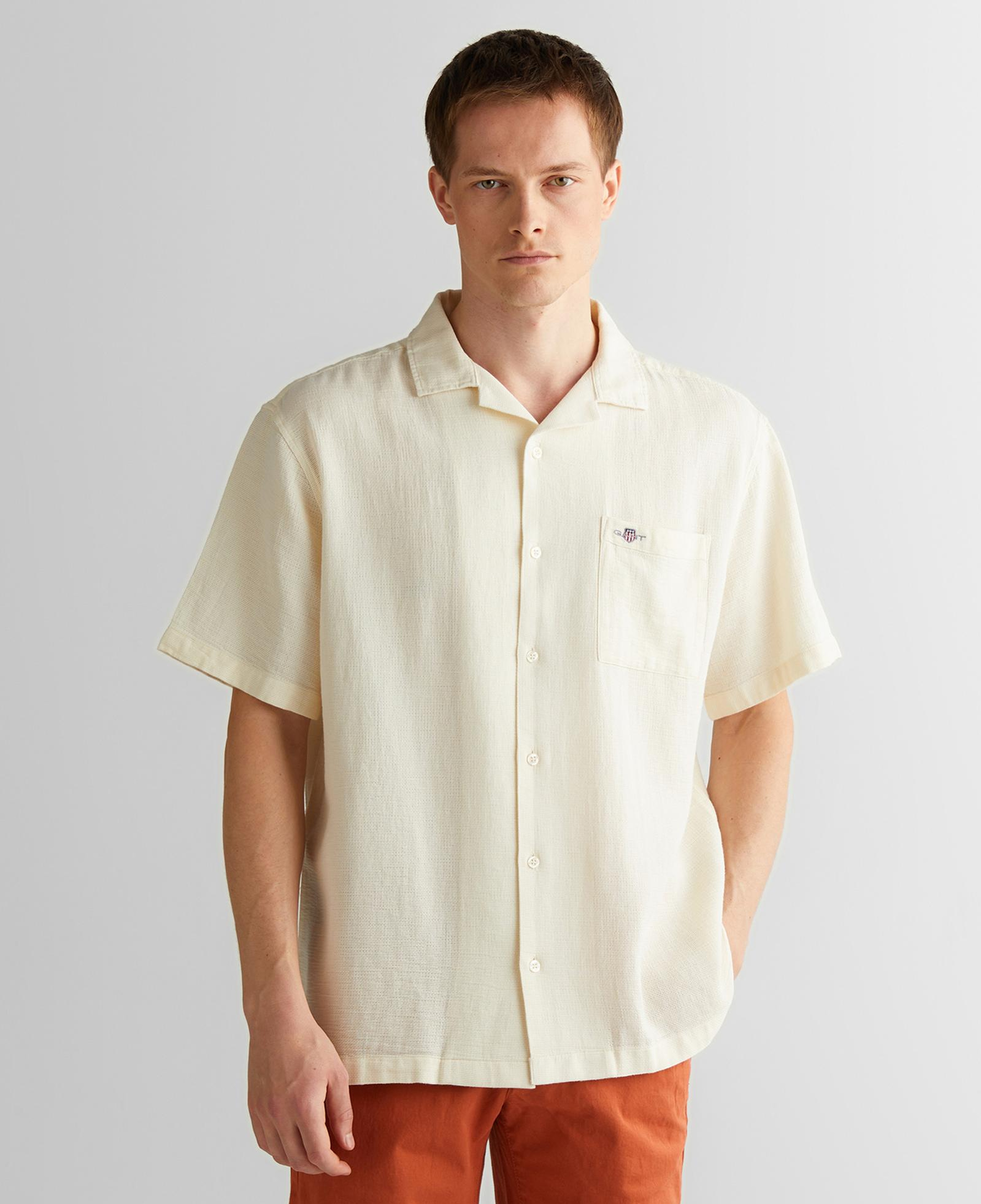 Gant Erkek Krem Regular Fit Gömlek Yaka Gömlek