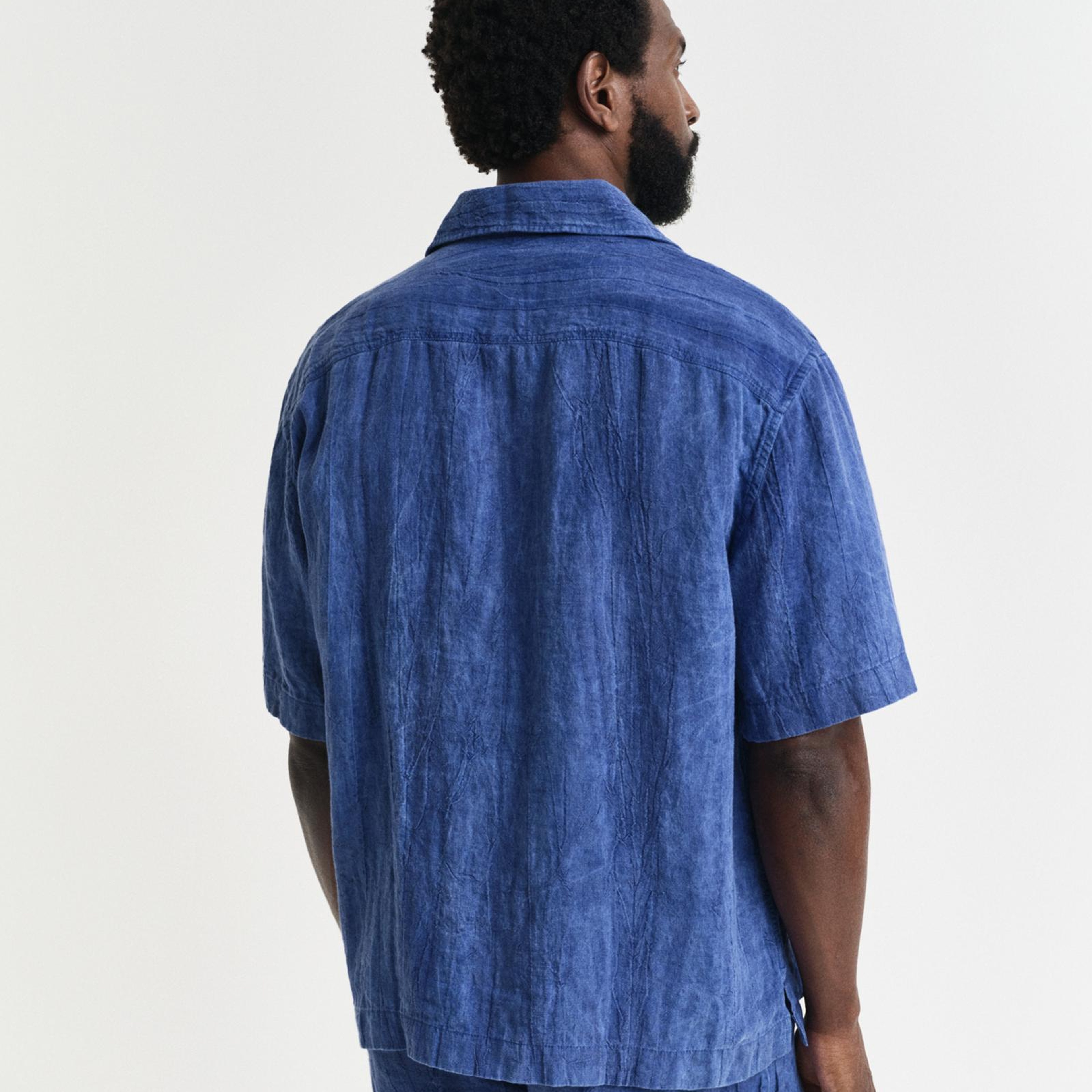 GANT Erkek Lacivert Relaxed Fit Klasik Yaka Gömlek