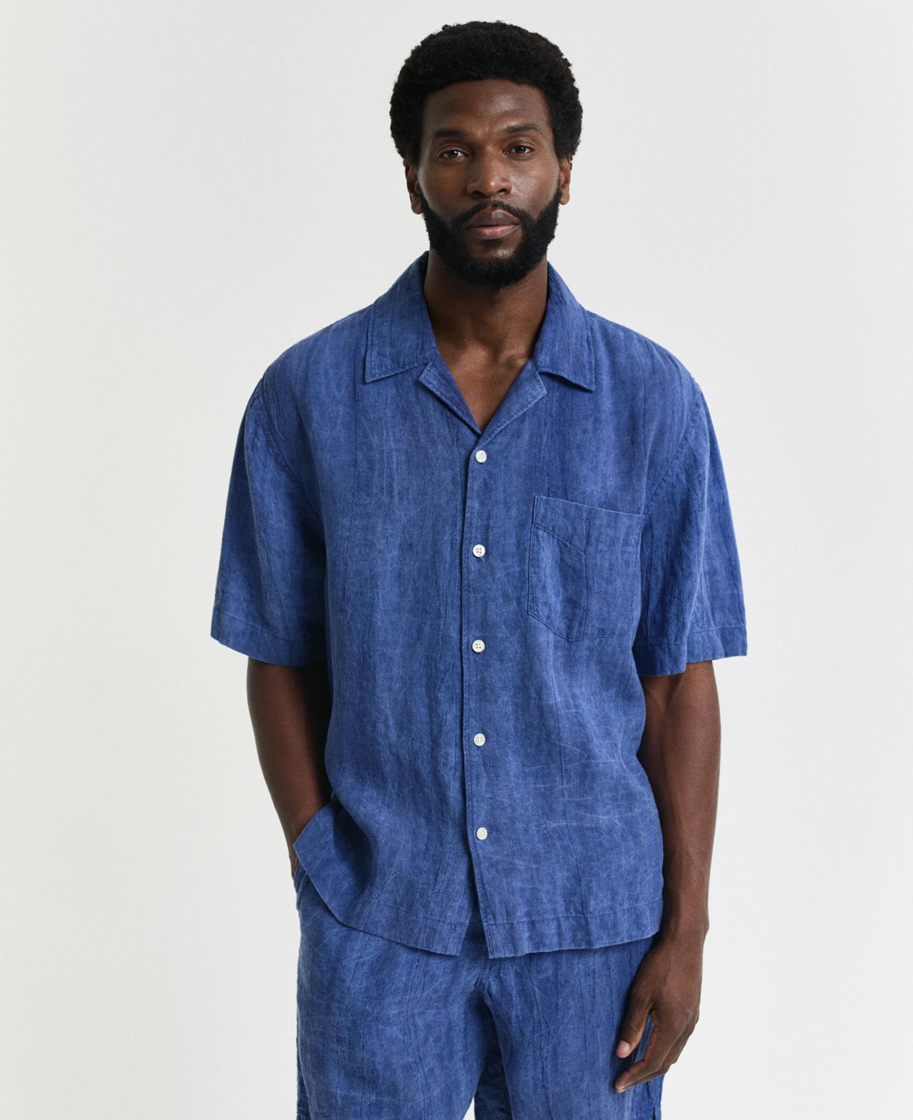 GANT Erkek Lacivert Relaxed Fit Klasik Yaka Gömlek