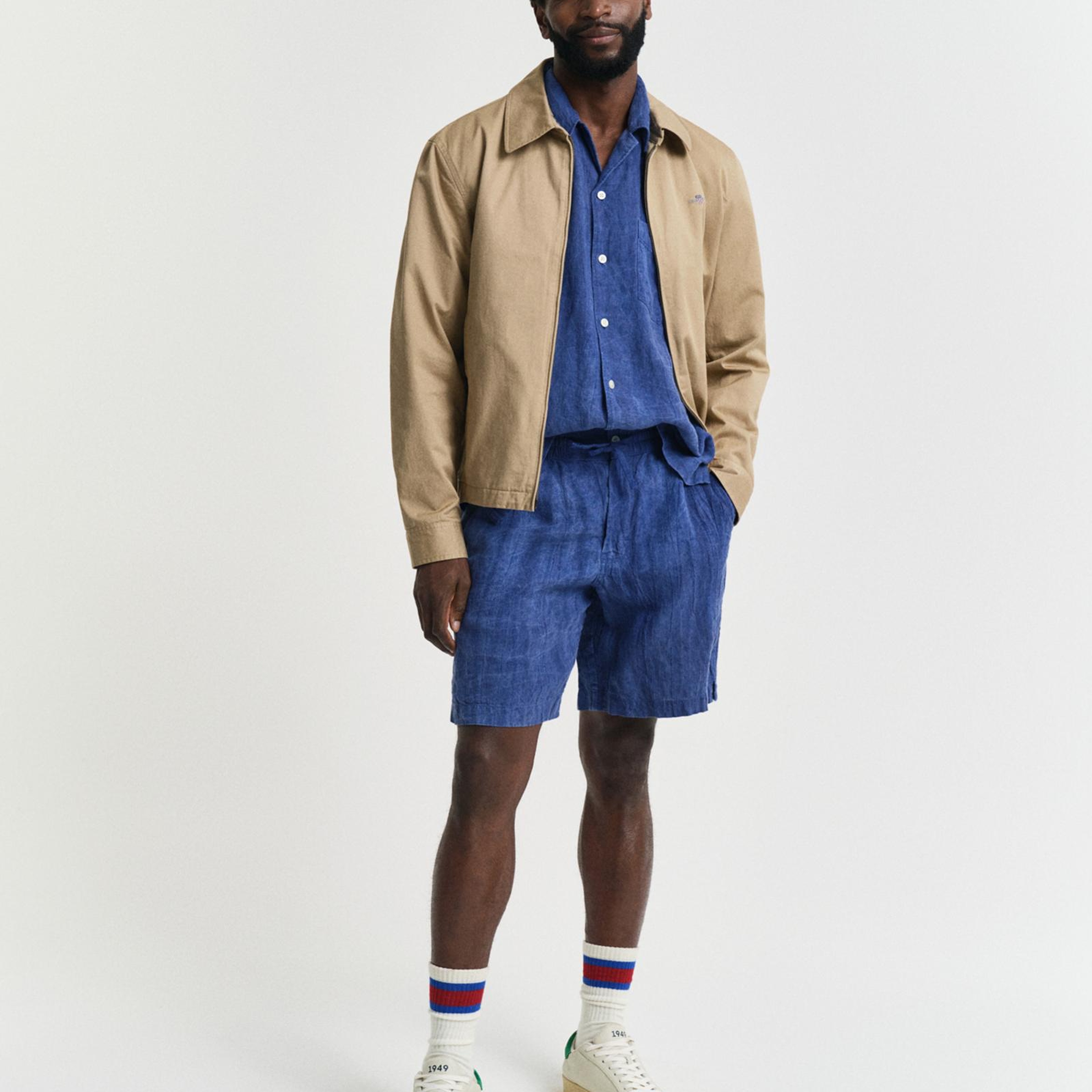 GANT Erkek Lacivert Relaxed Fit Klasik Yaka Gömlek