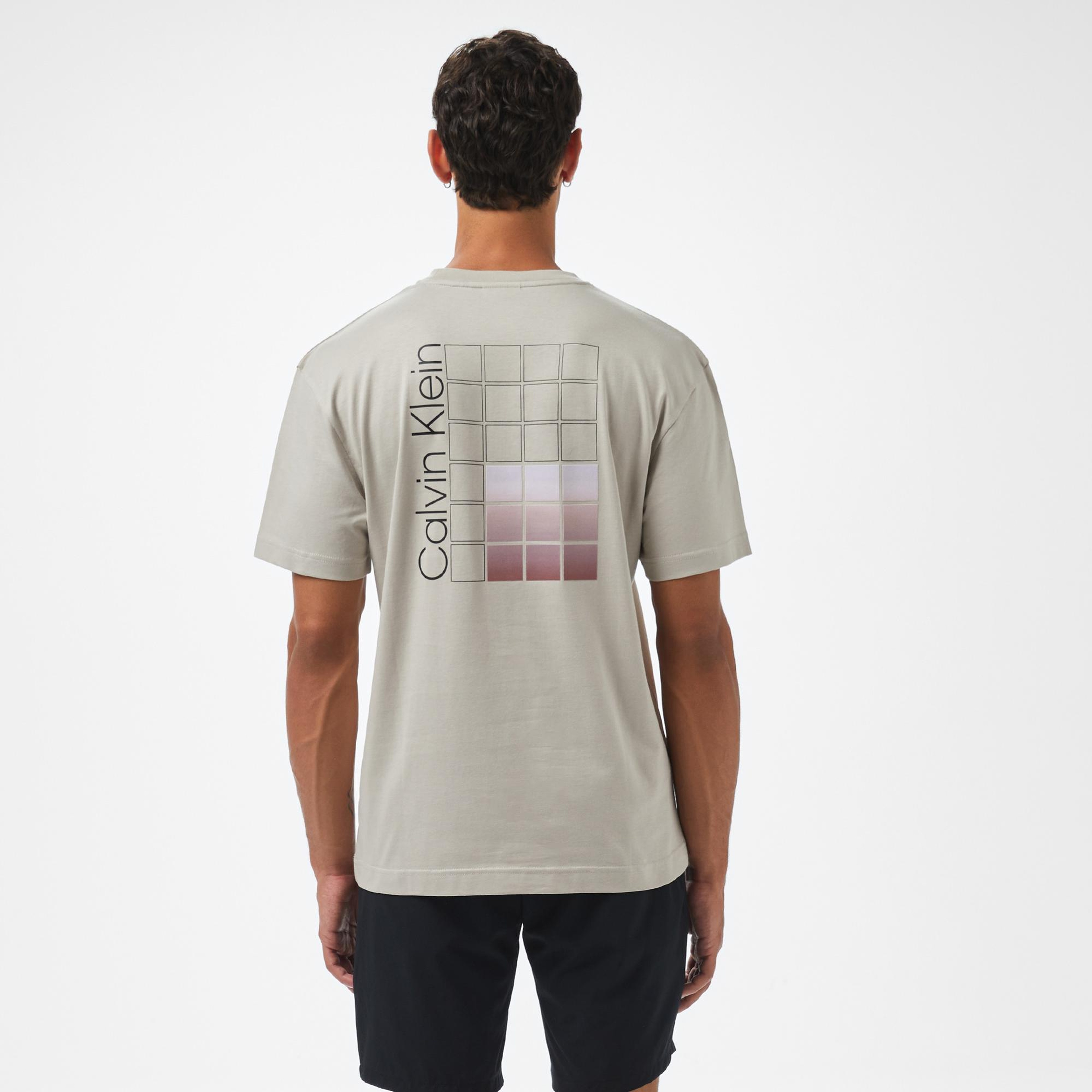 Calvin Klein Ombre Logo Erkek Gri T-Shirt