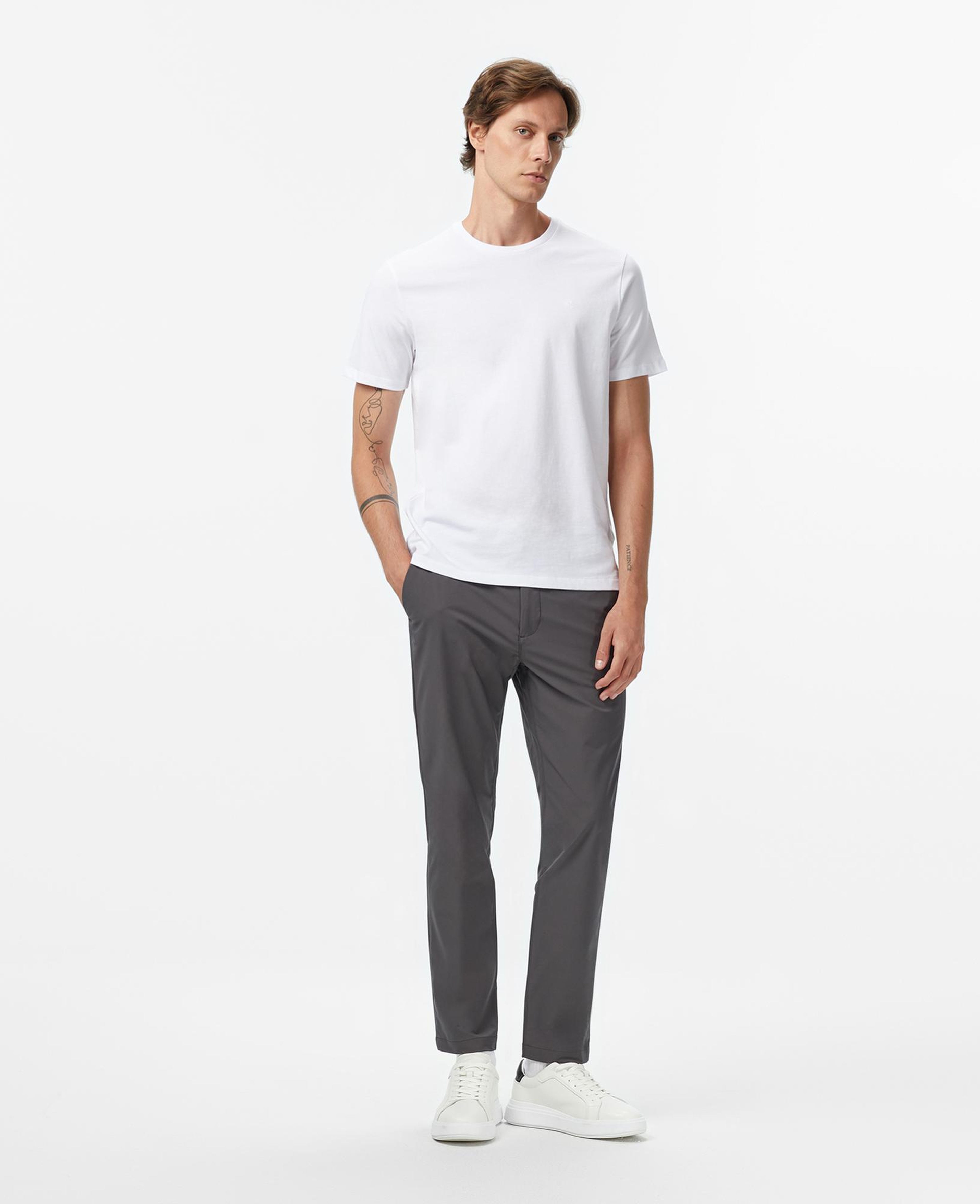 Calvin Klein Smooth Solid Erkek Beyaz T-Shirt
