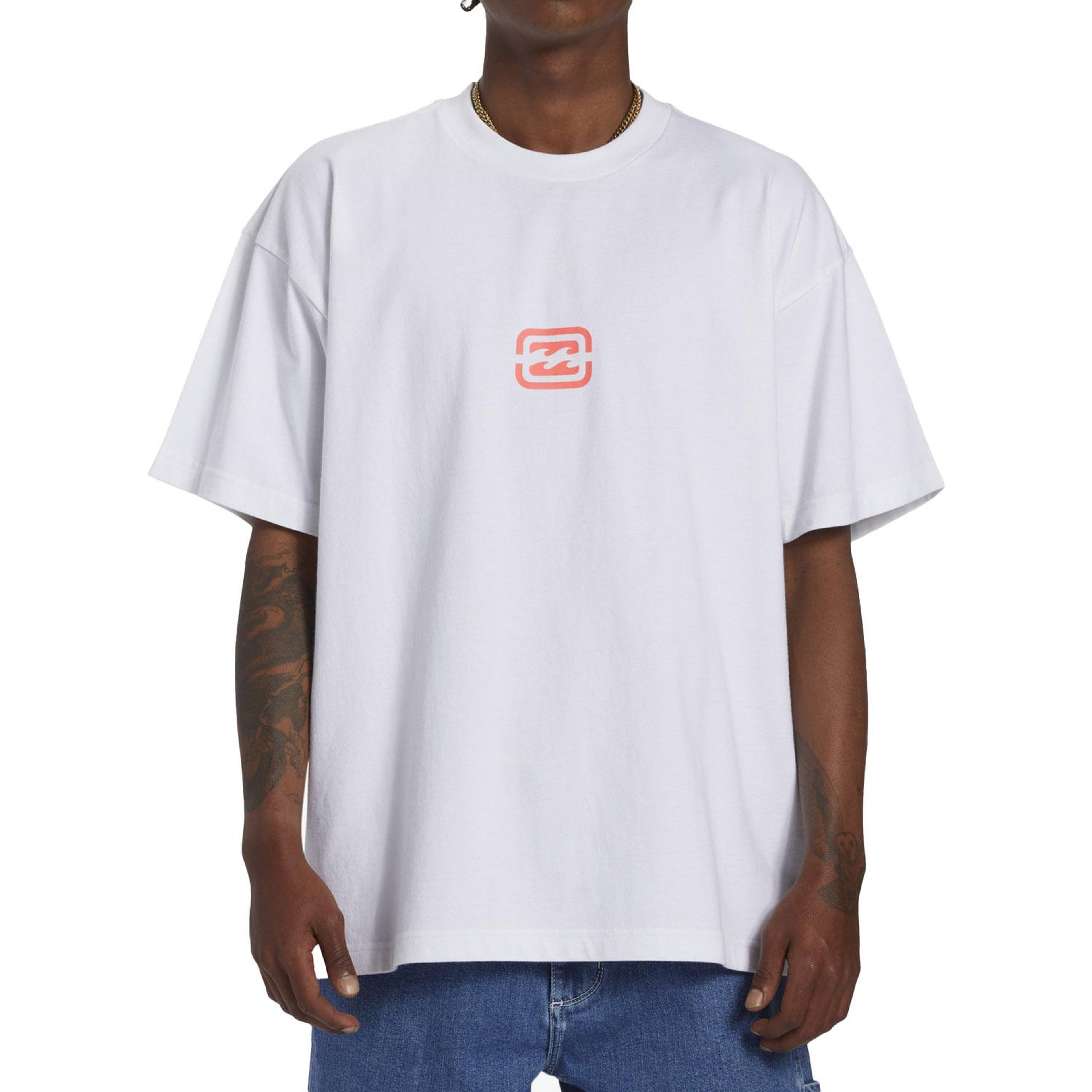 Billabong Bracket Wave Tees Erkek Beyaz Tişört