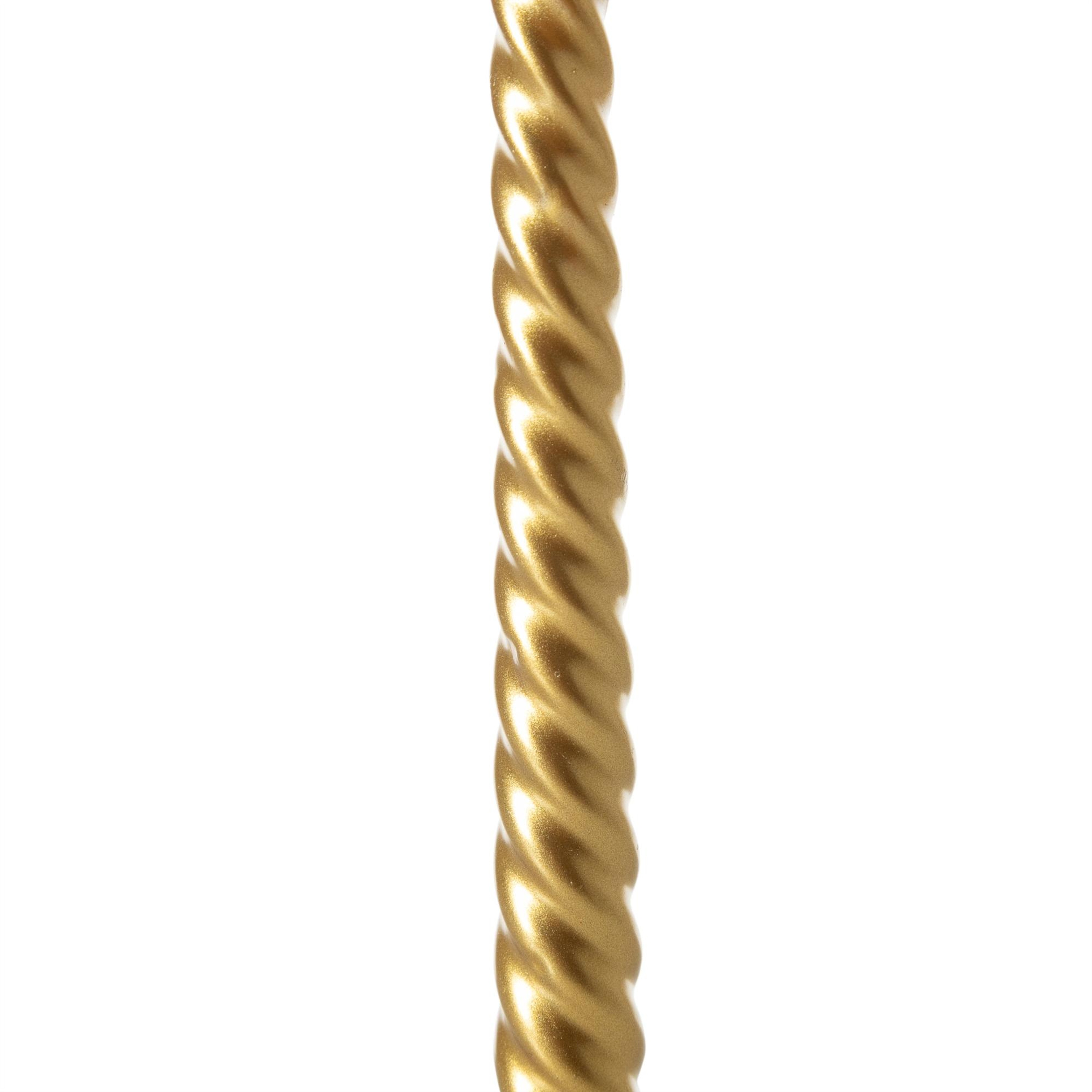 2Lİ BURGULU ŞAMDAN MUM GOLD 25CM