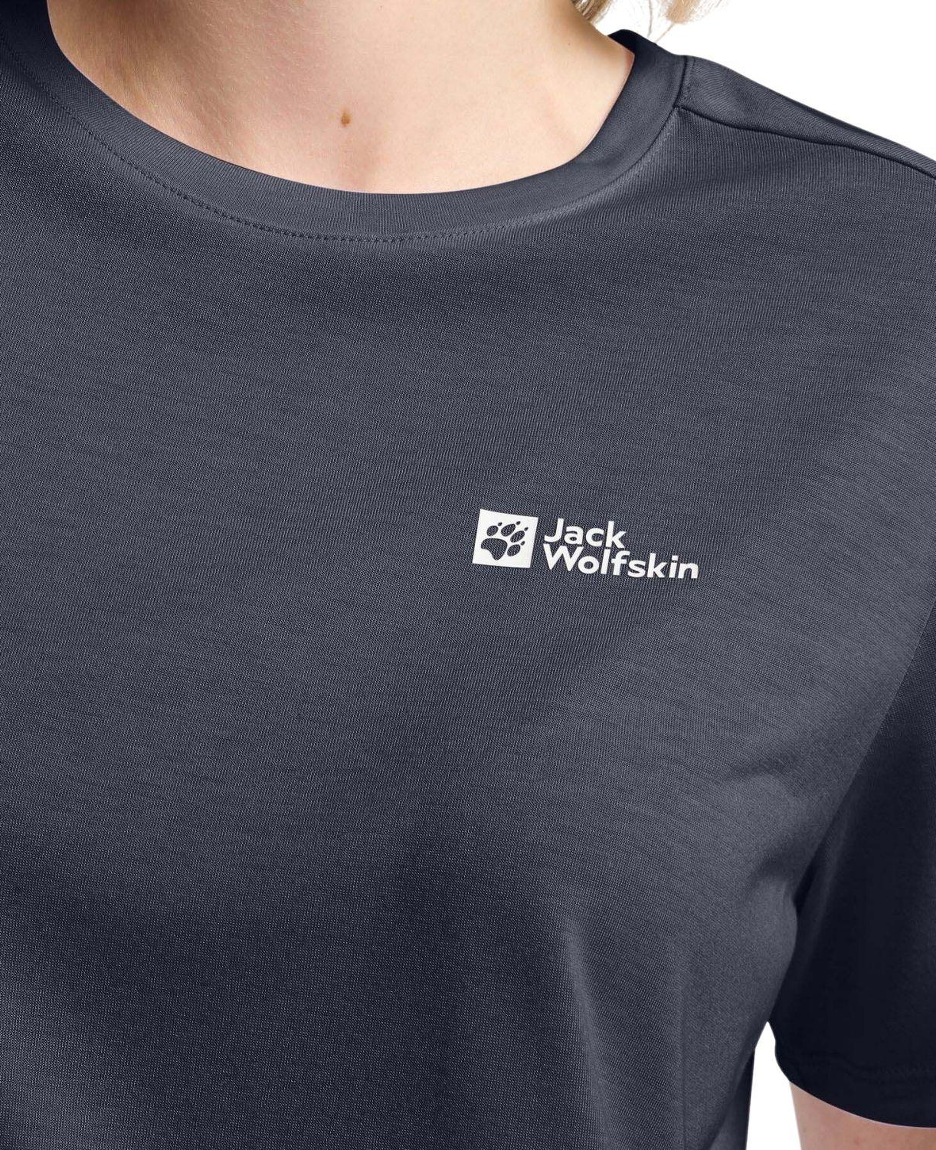 Jack Wolfskin Vonnan S|s T Kadın Mavi Tişört