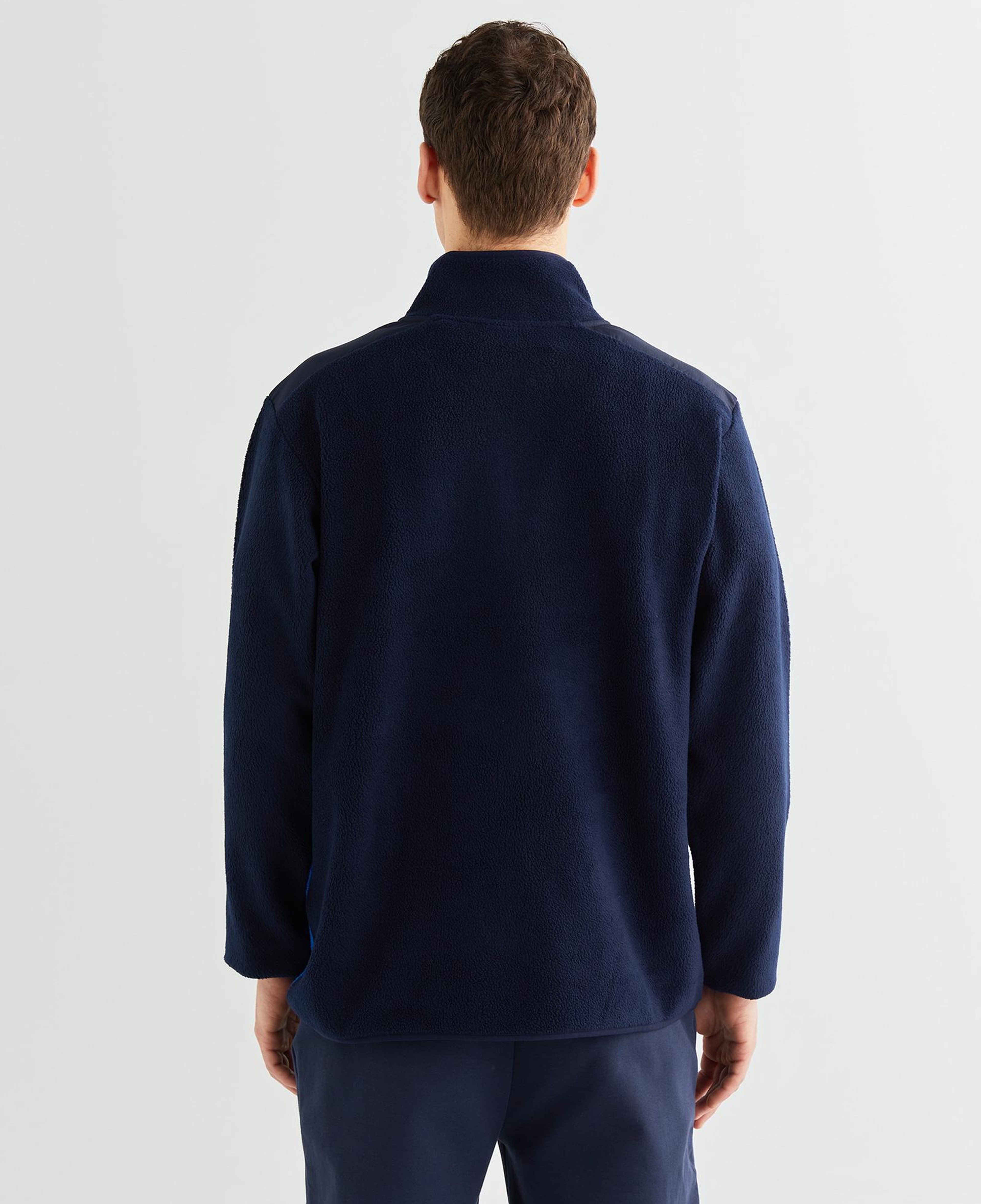 GANT Erkek Lacivert Relaxed Fit Yarım Fermuarlı Logolu Sweatshirt