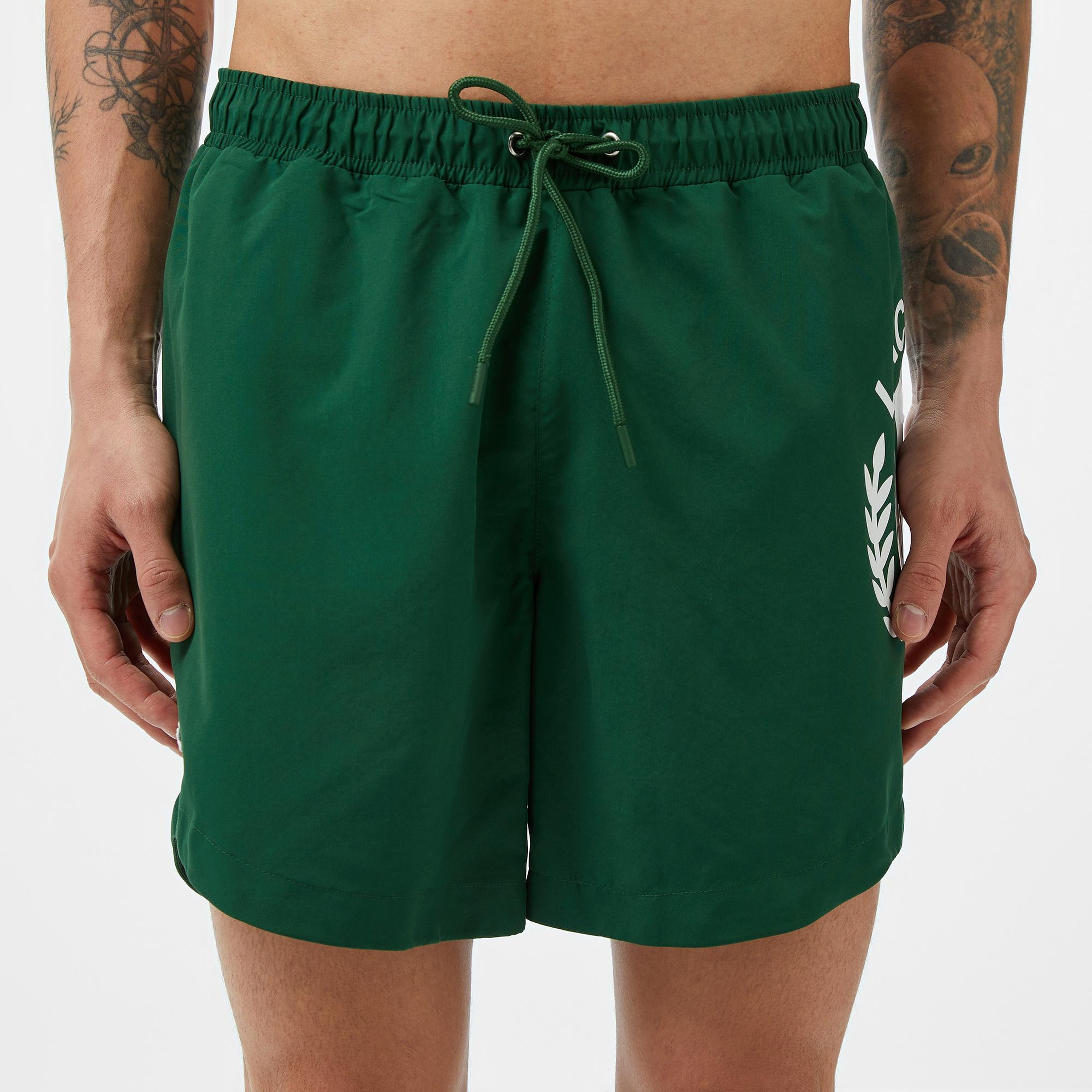 Erkek Regular Fit Baskılı Yeşil Mayo