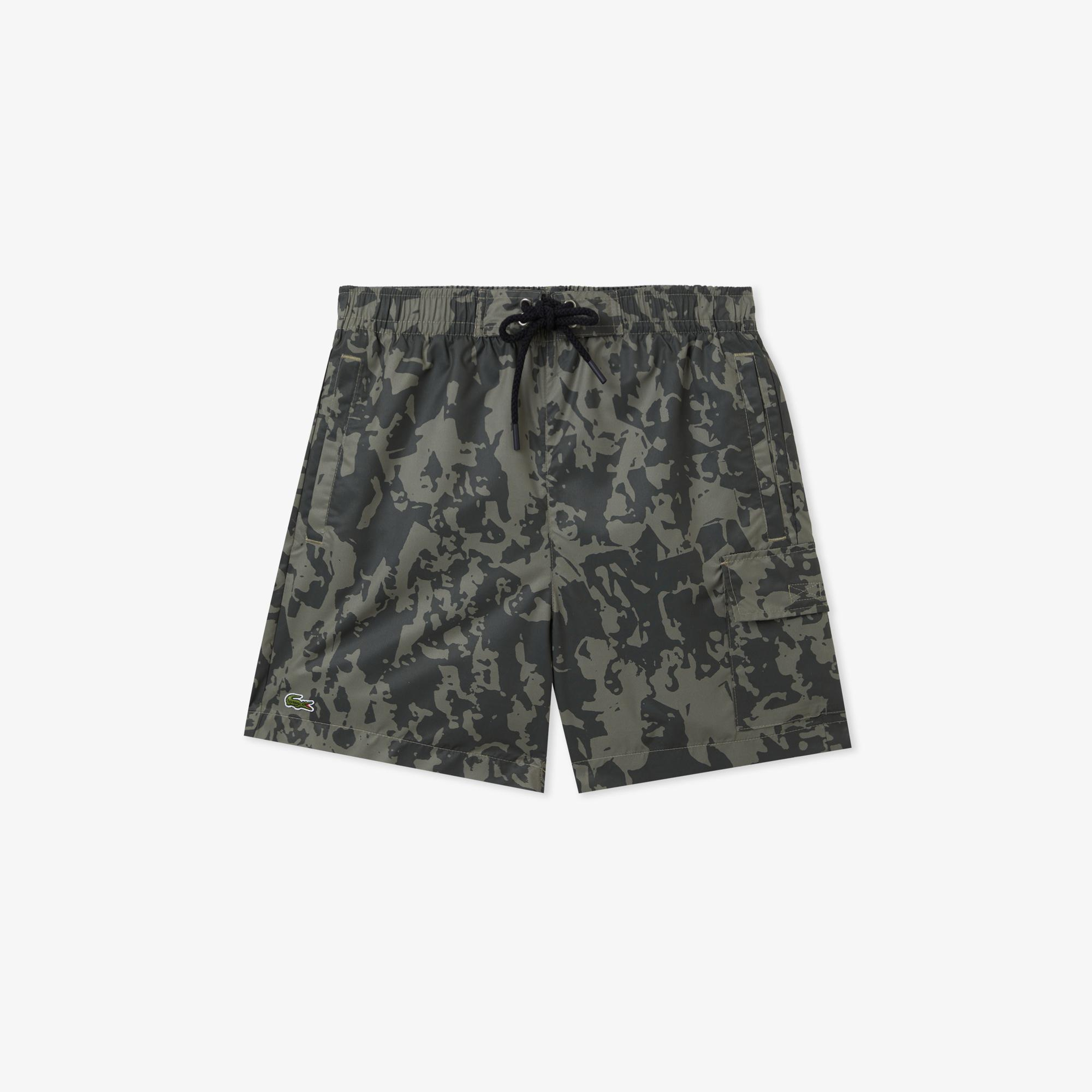 Erkek Regular Fit Desenli Haki Mayo