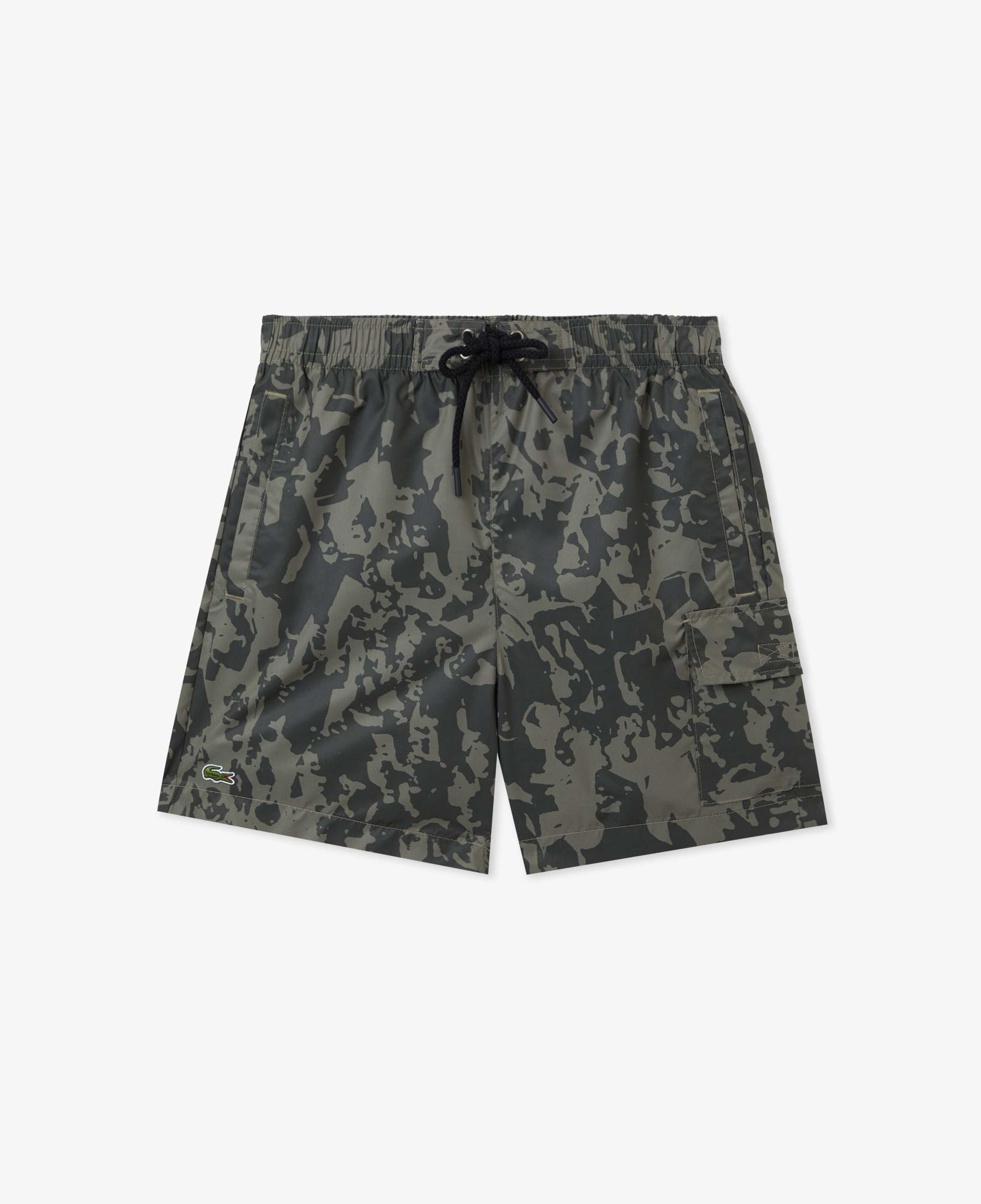 Erkek Regular Fit Desenli Haki Mayo