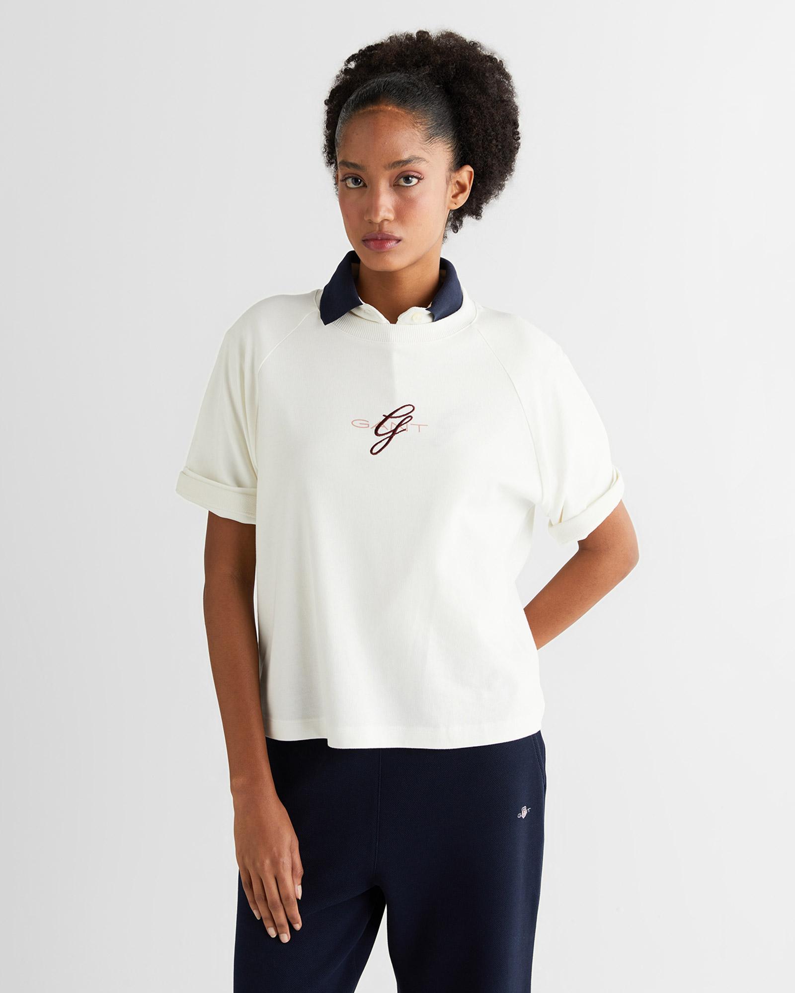 GANT Kadın Krem T-Shirt