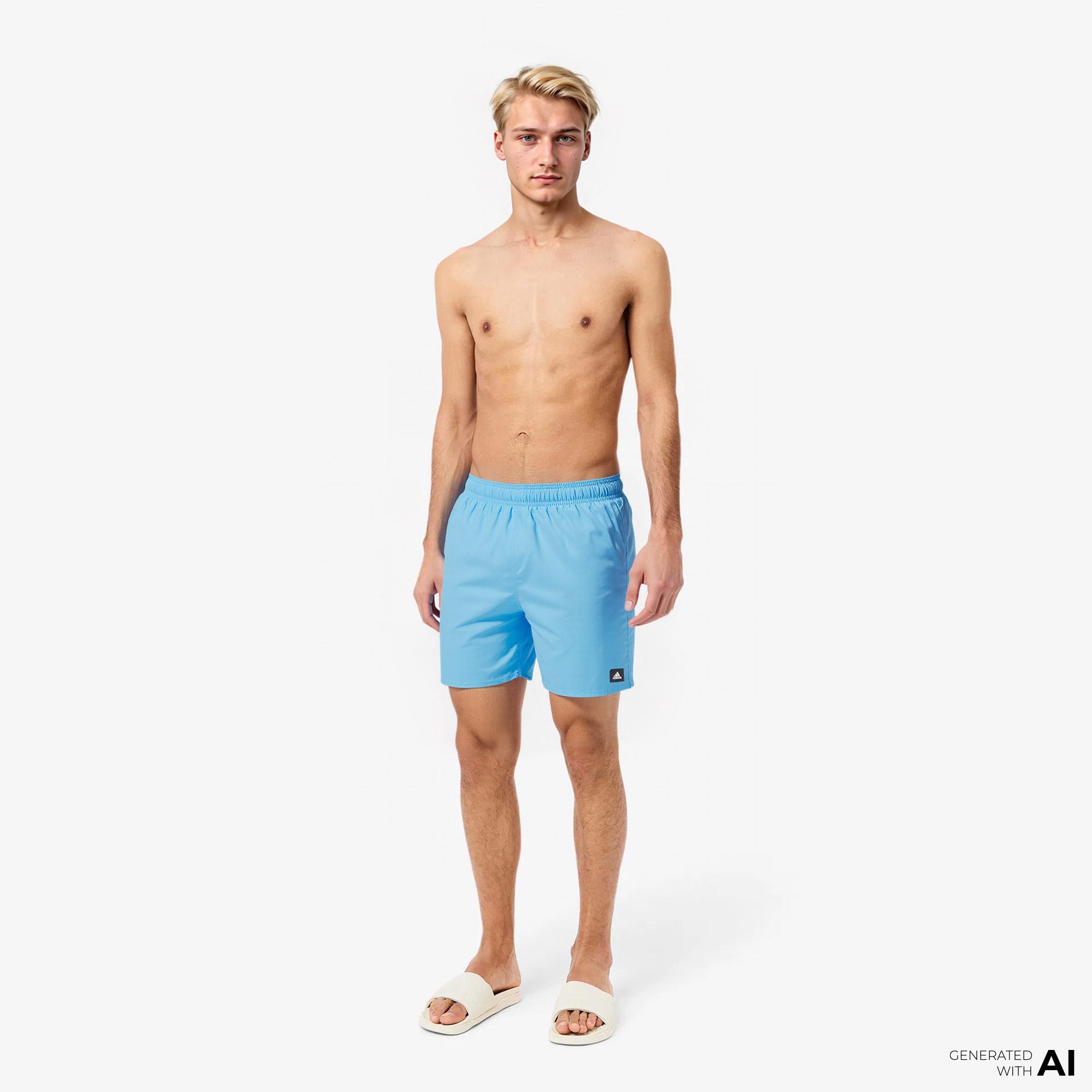 adidas Solid Clx Classic Length Erkek Mavi Deniz Şortu