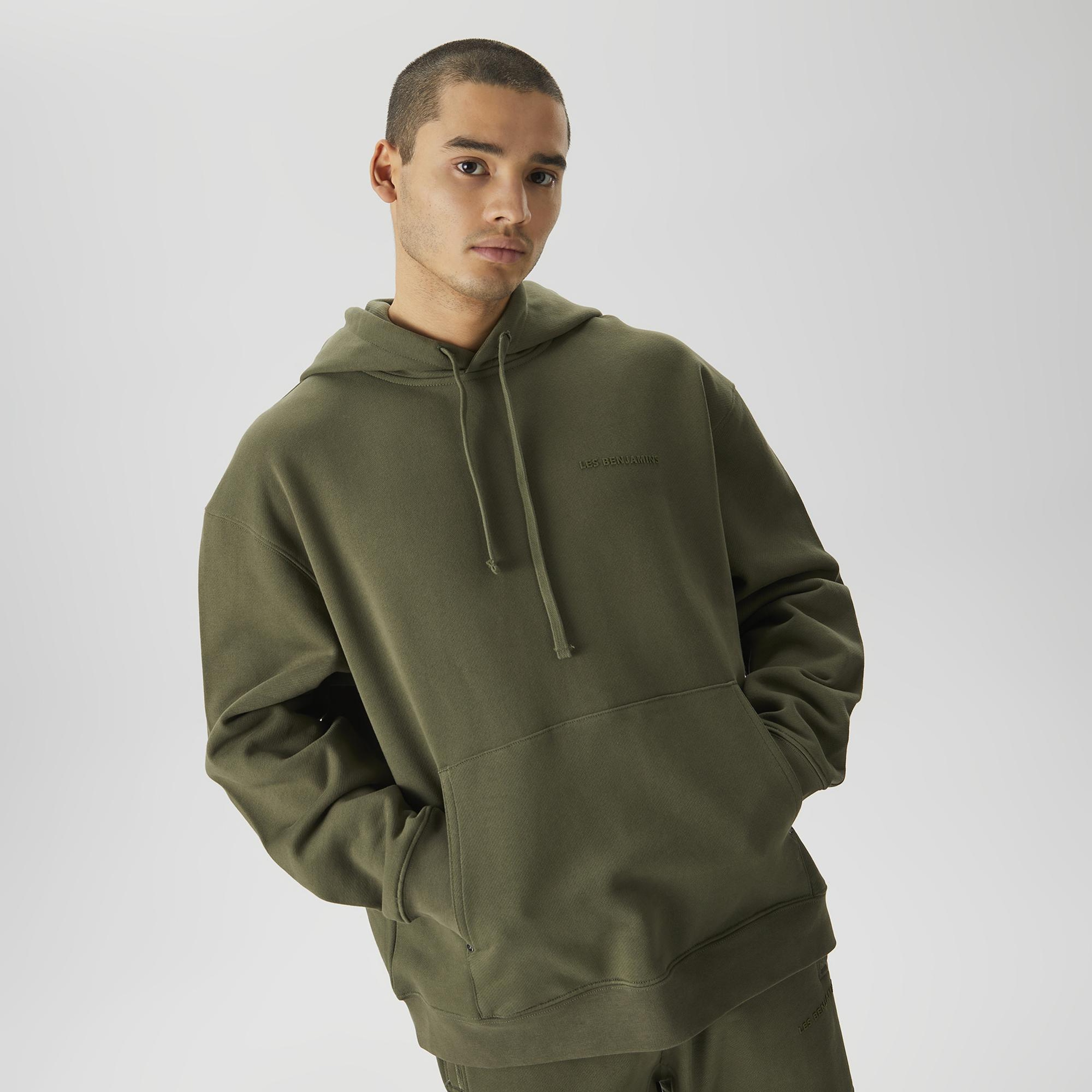 Les Benjamins Classics Erkek Yeşil Hoodie