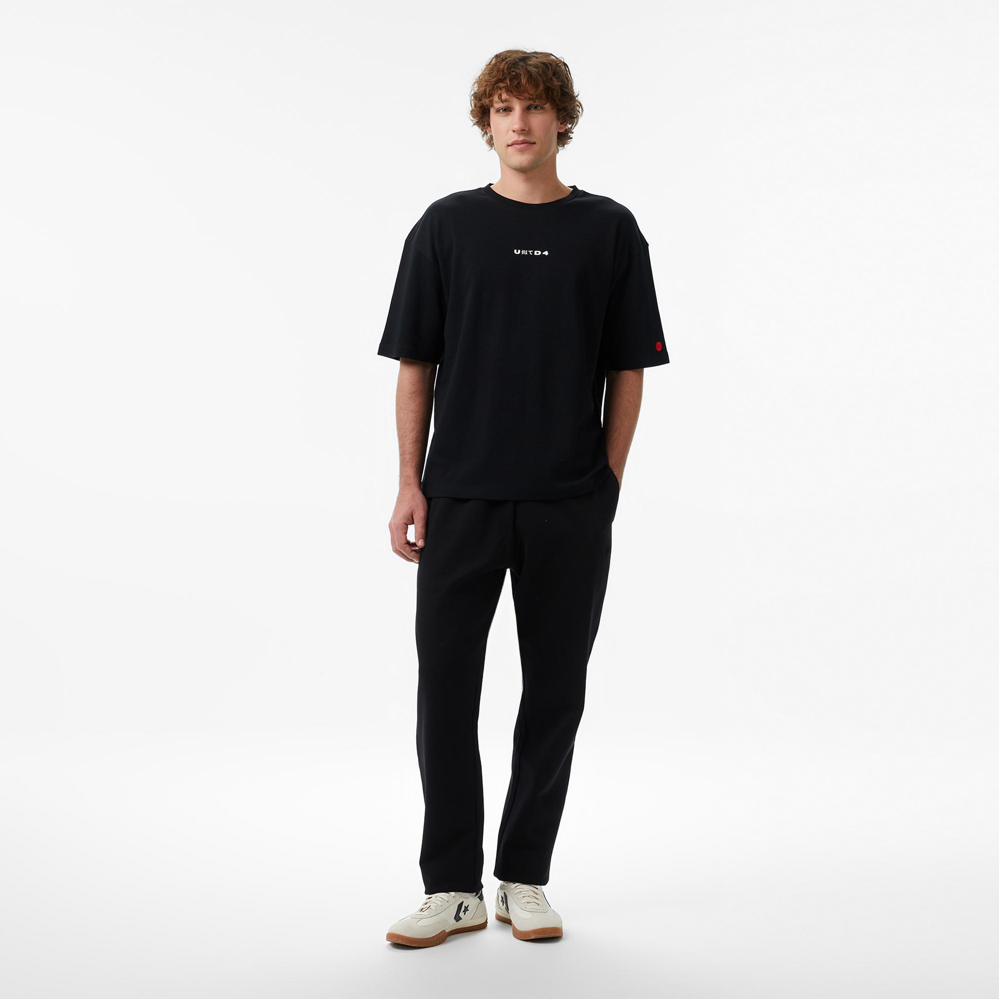 UNITED4 Regular Fit Erkek Siyah T-Shirt