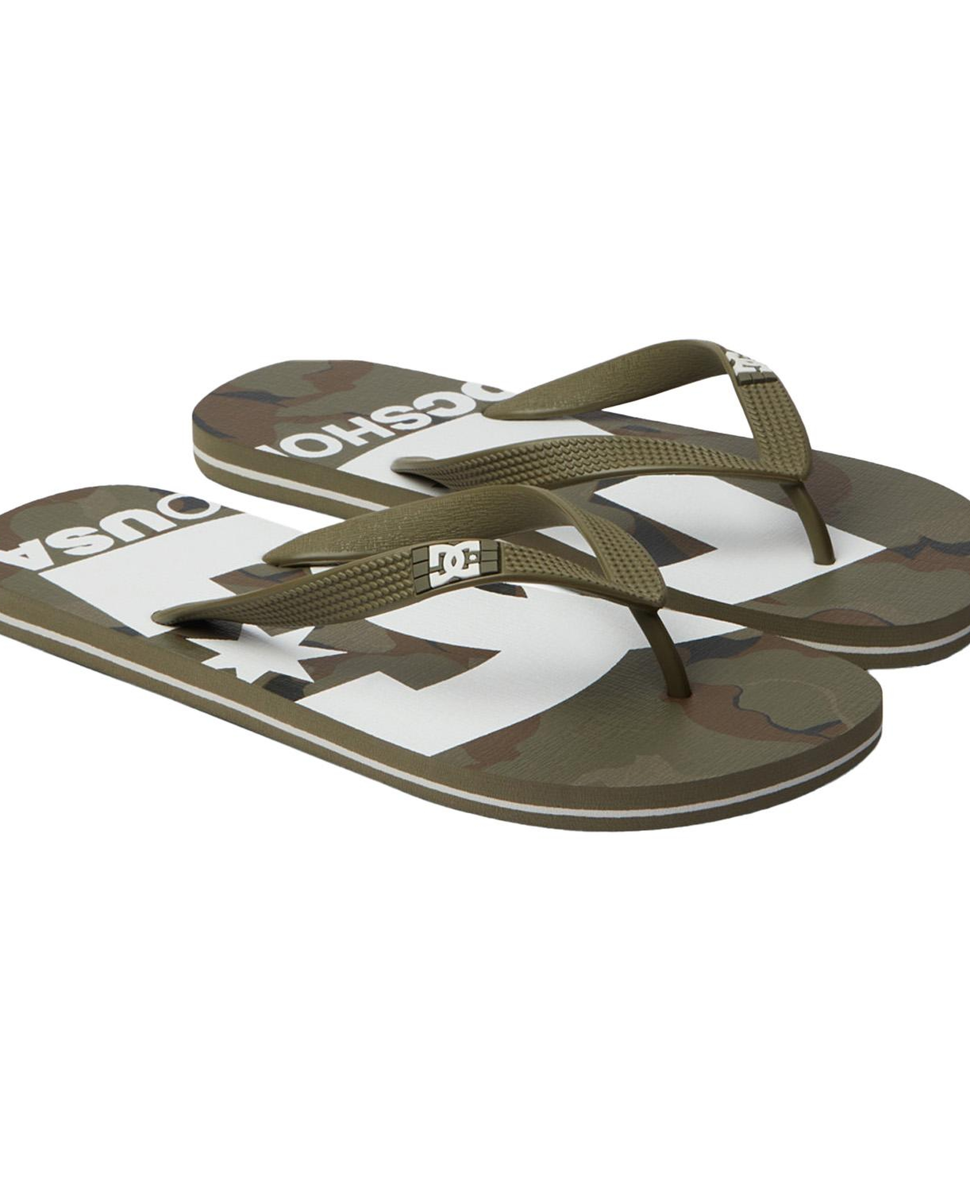 DC Erkek Terlik Spray Graffik Kahverengi