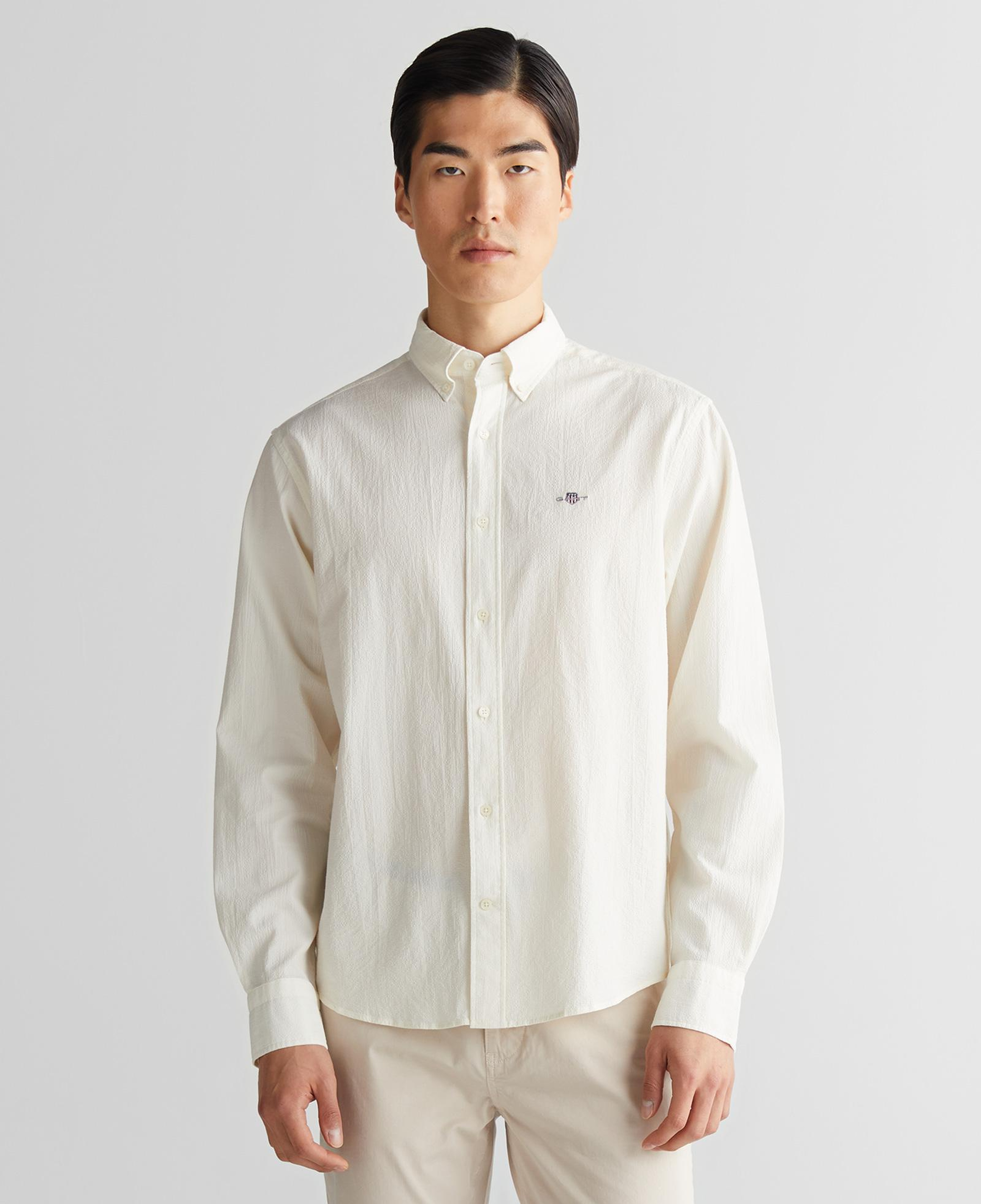 GANT Erkek Krem Regular Fit Gömlek Yaka Gömlek
