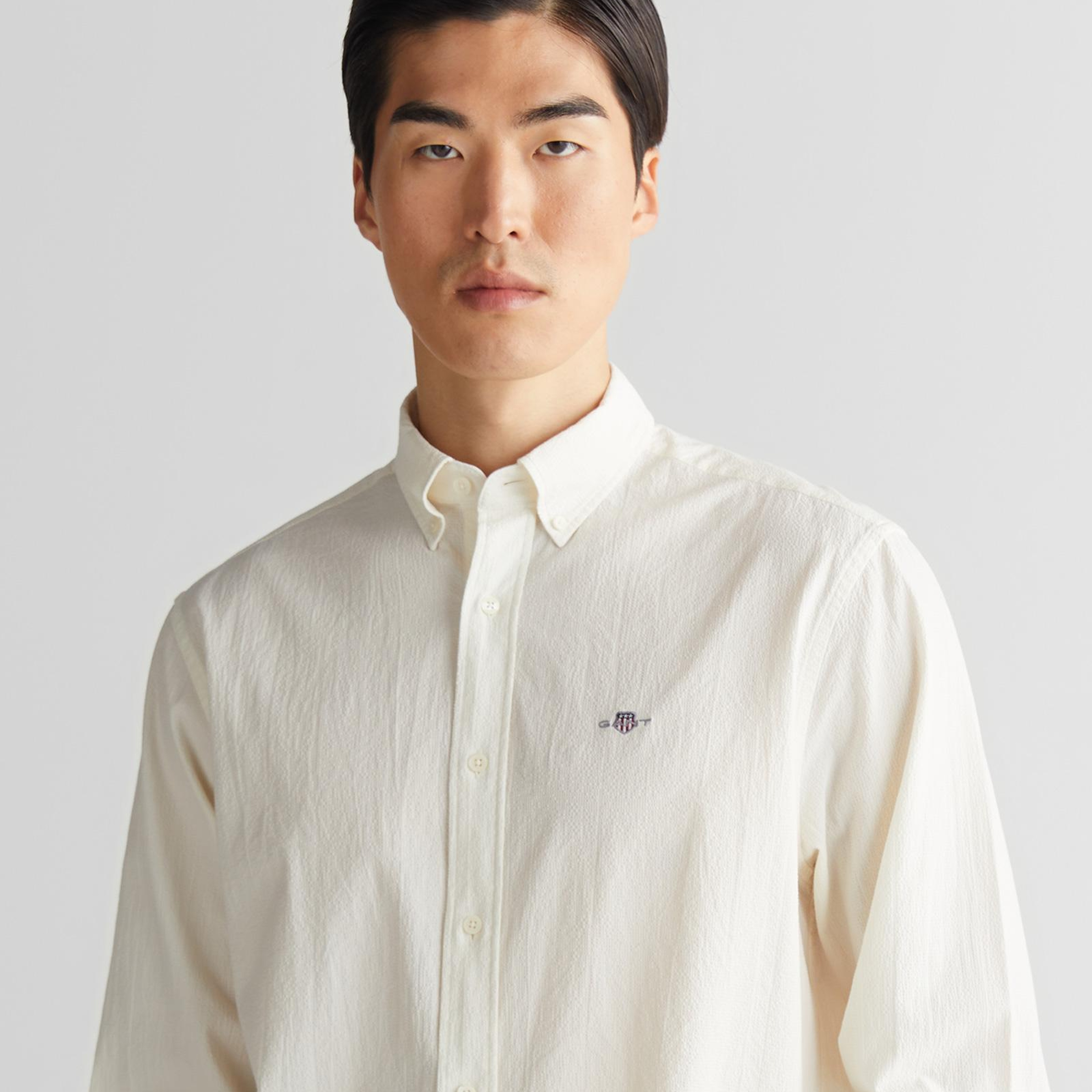 GANT Erkek Krem Regular Fit Gömlek Yaka Gömlek