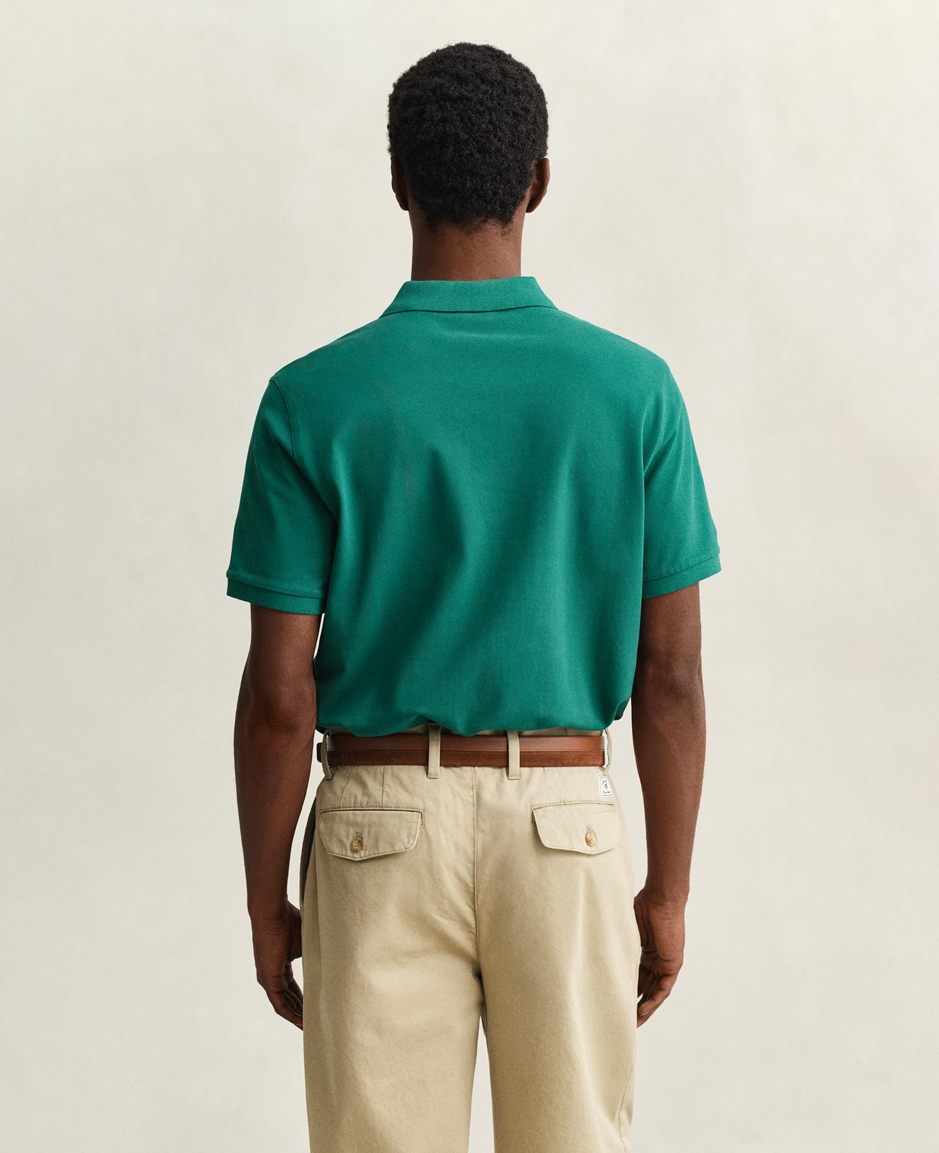 GANT Erkek Yeşil Regular Fit Logolu Polo Yaka T-Shirt