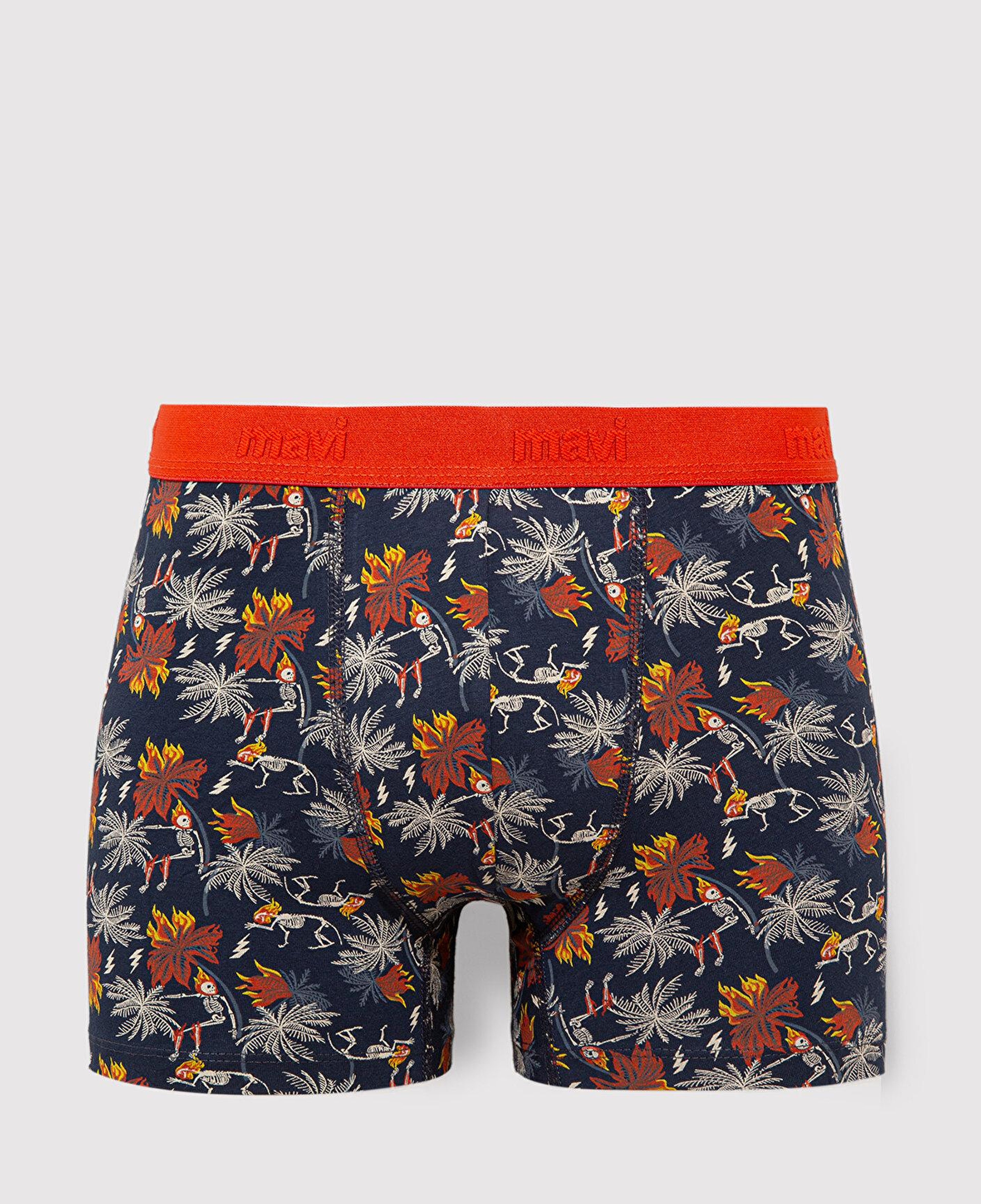 Mavi Baskılı Turuncu Boxer 092655-85585