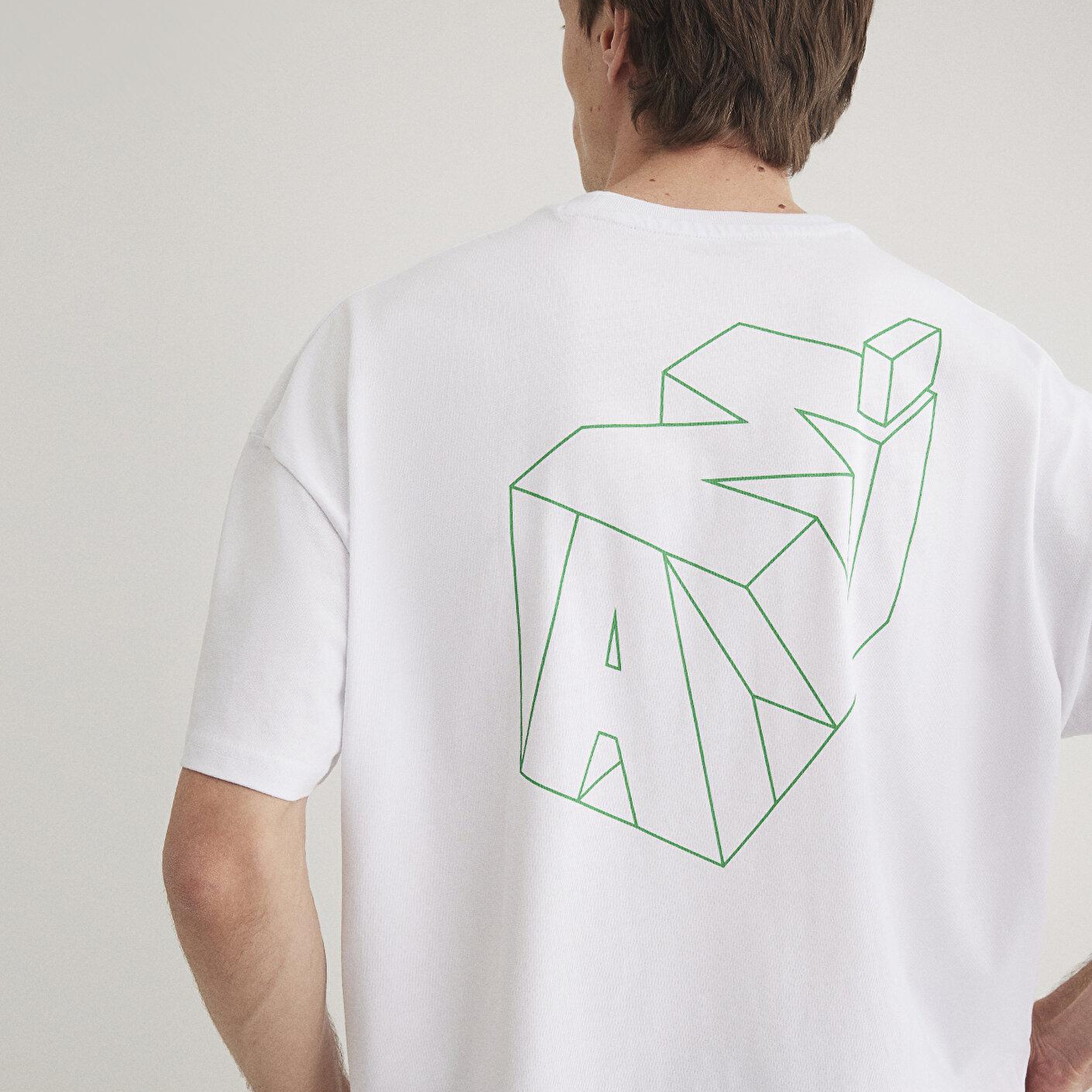 Mavi Mavi Logo Sırt Baskılı Beyaz Tişört Oversize / Geniş Kesim 0610320-602