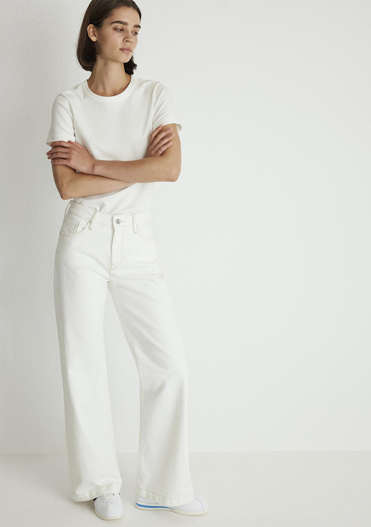 Mavi Malibu Kolej Kırık Beyaz Jean Pantolon 1010152-85277