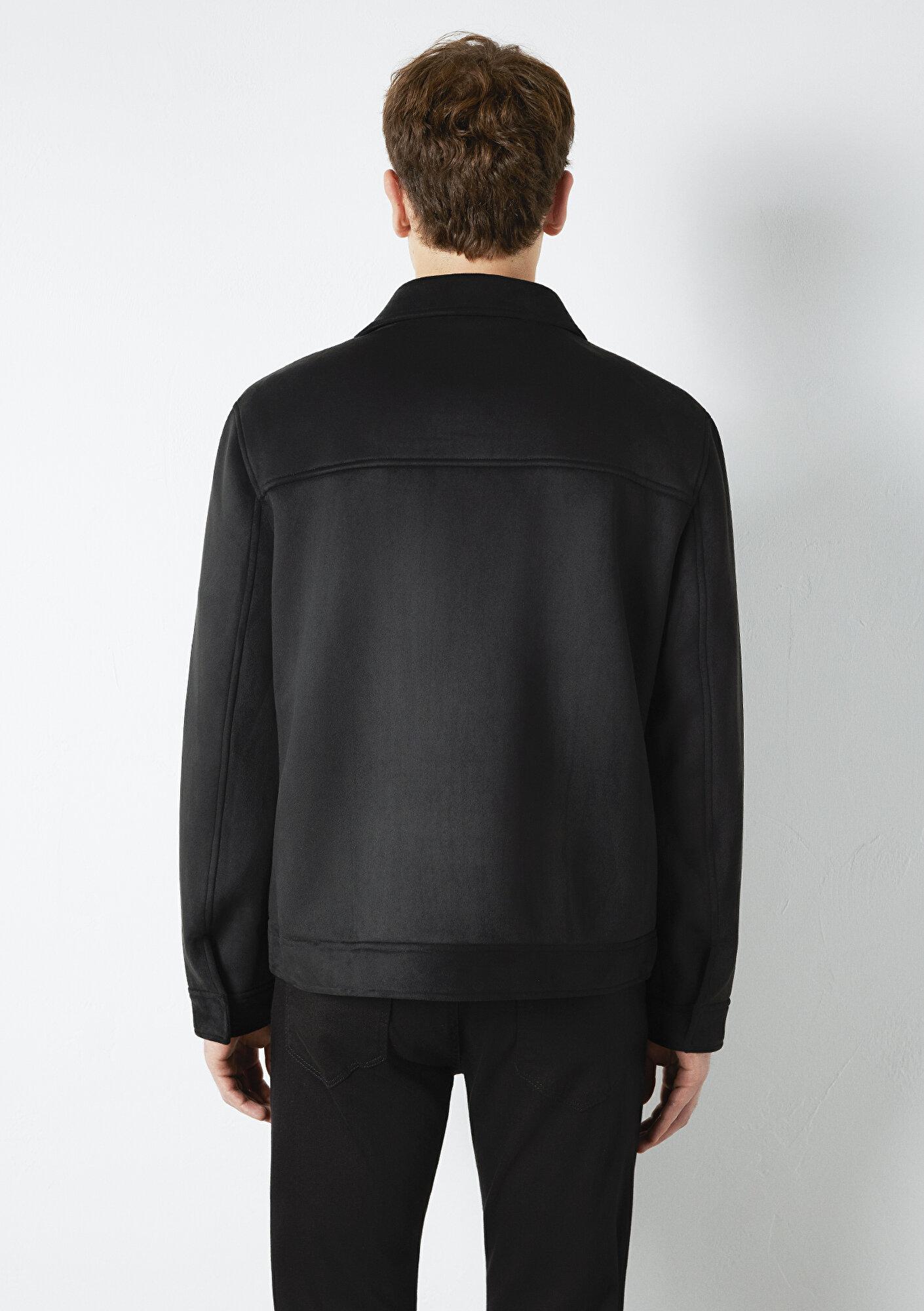 Mavi Mavi Black Cep Detaylı Siyah Suni Deri Ceket Regular Fit / Normal Kesim 0110783-71379