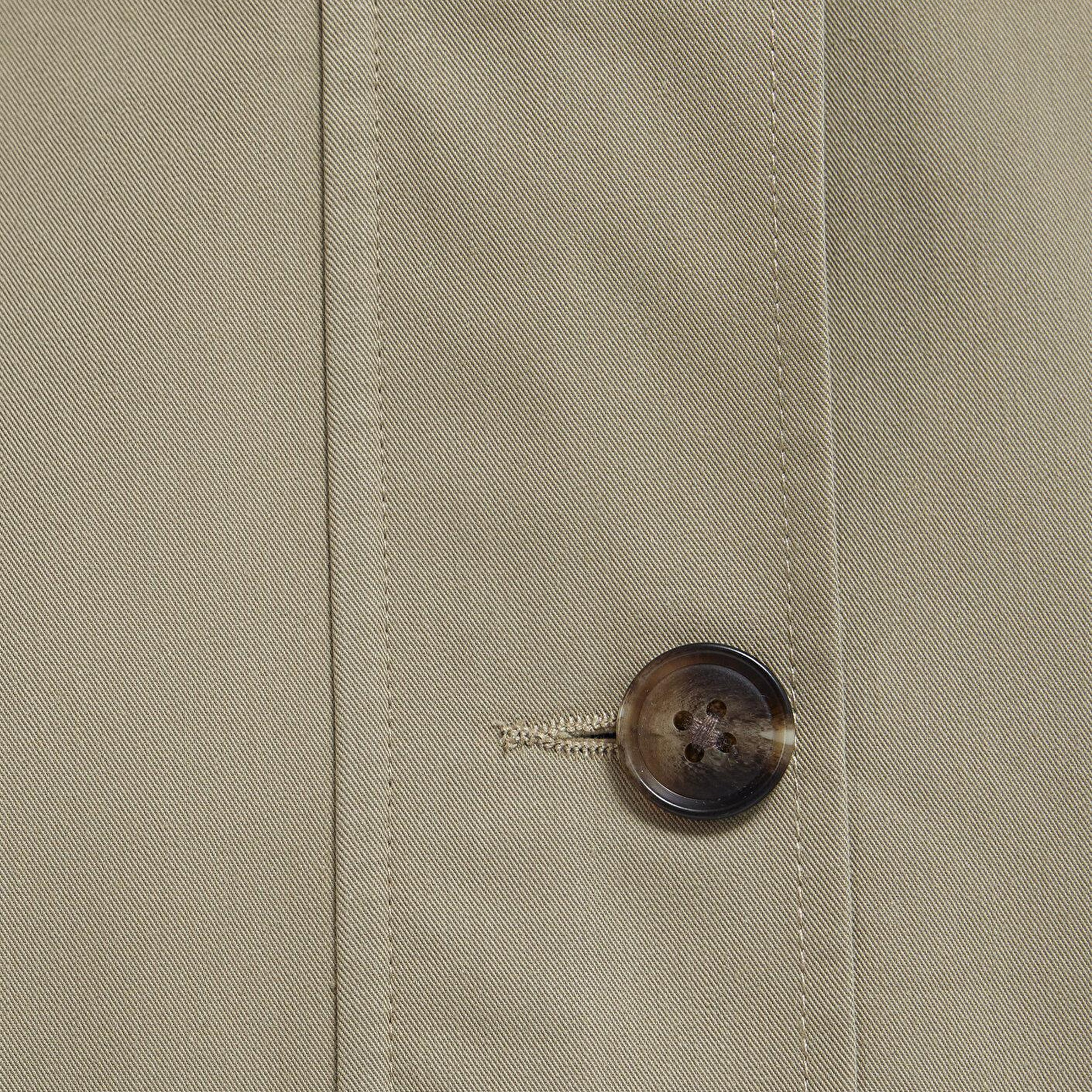Mavi Kapüşonlu Bel Detaylı Bej Kısa Ceket Oversize / Geniş Kesim 1110756-70354