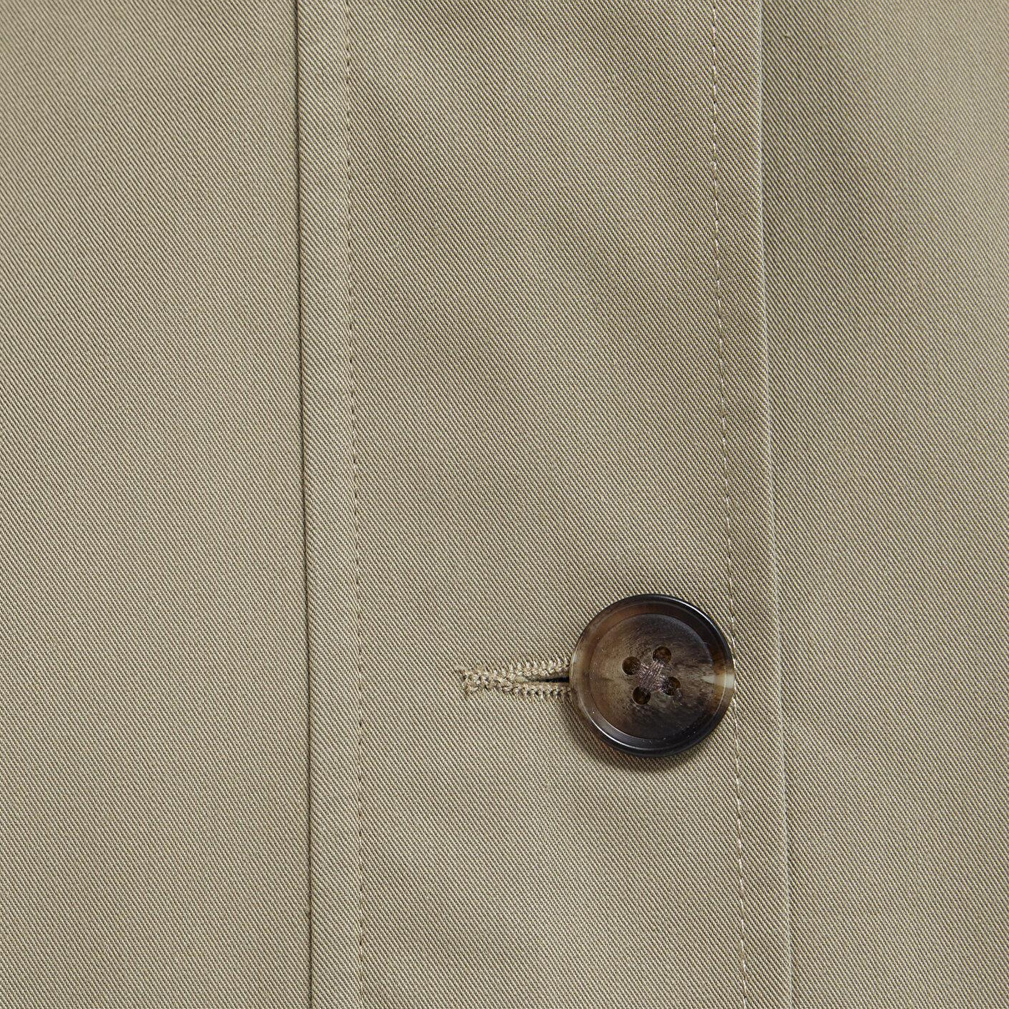 Mavi Kapüşonlu Bel Detaylı Bej Kısa Ceket Oversize / Geniş Kesim 1110756-70354