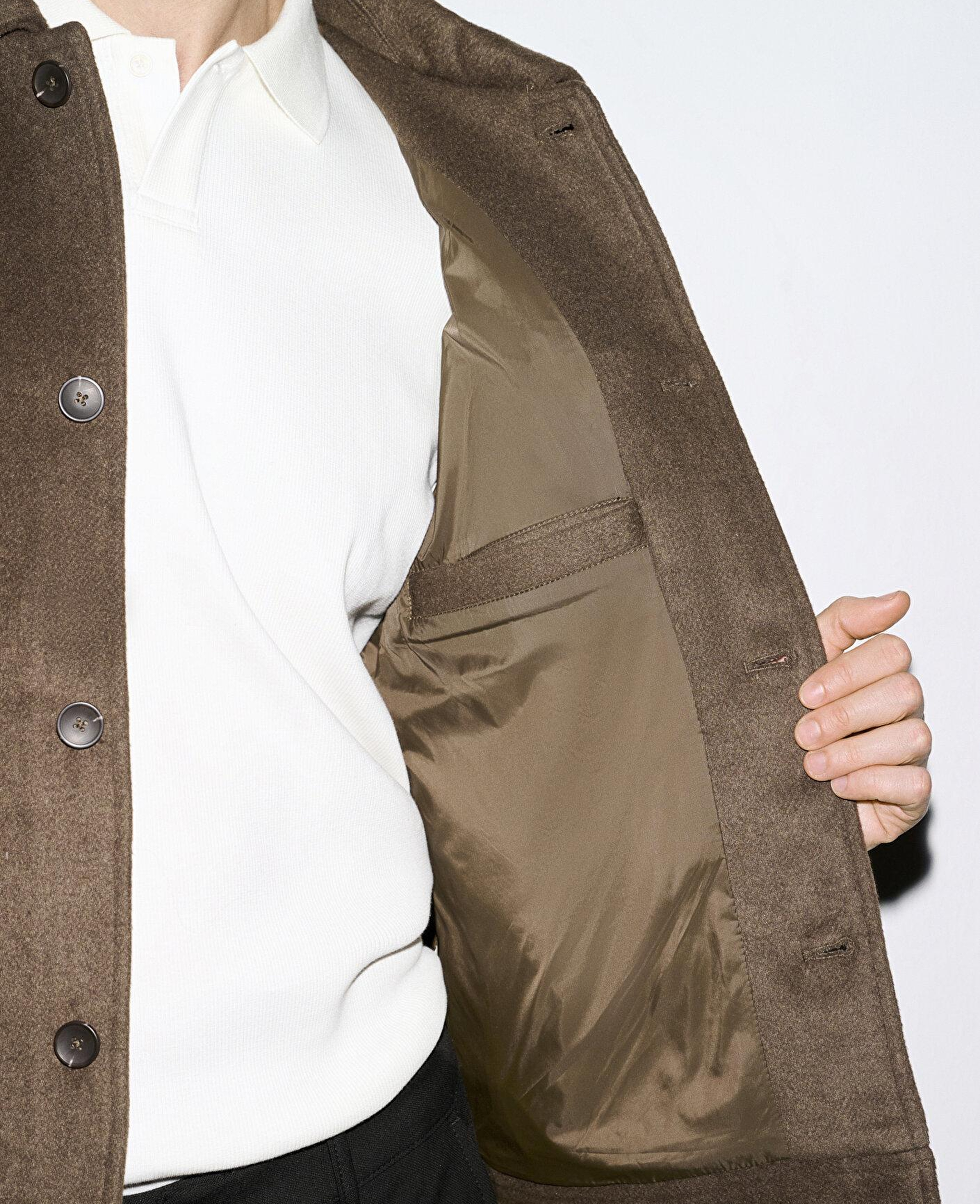 Mavi Yün Karışımlı Kahverengi Ceket Loose Fit / Bol Rahat Kesim 0110799-71593