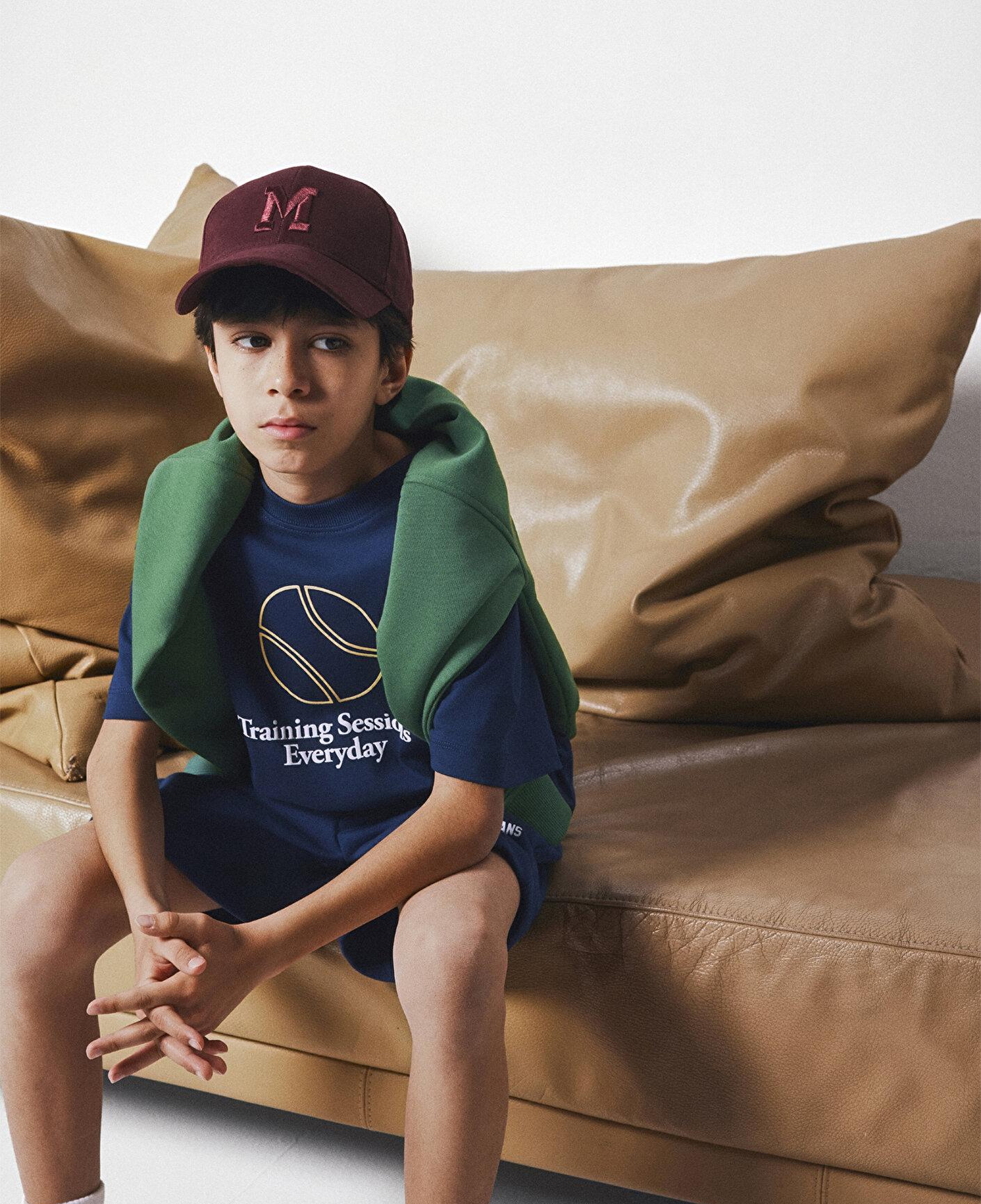 Mavi Baskılı Lacivert Tişört Oversize / Geniş Kesim 6610402-70491