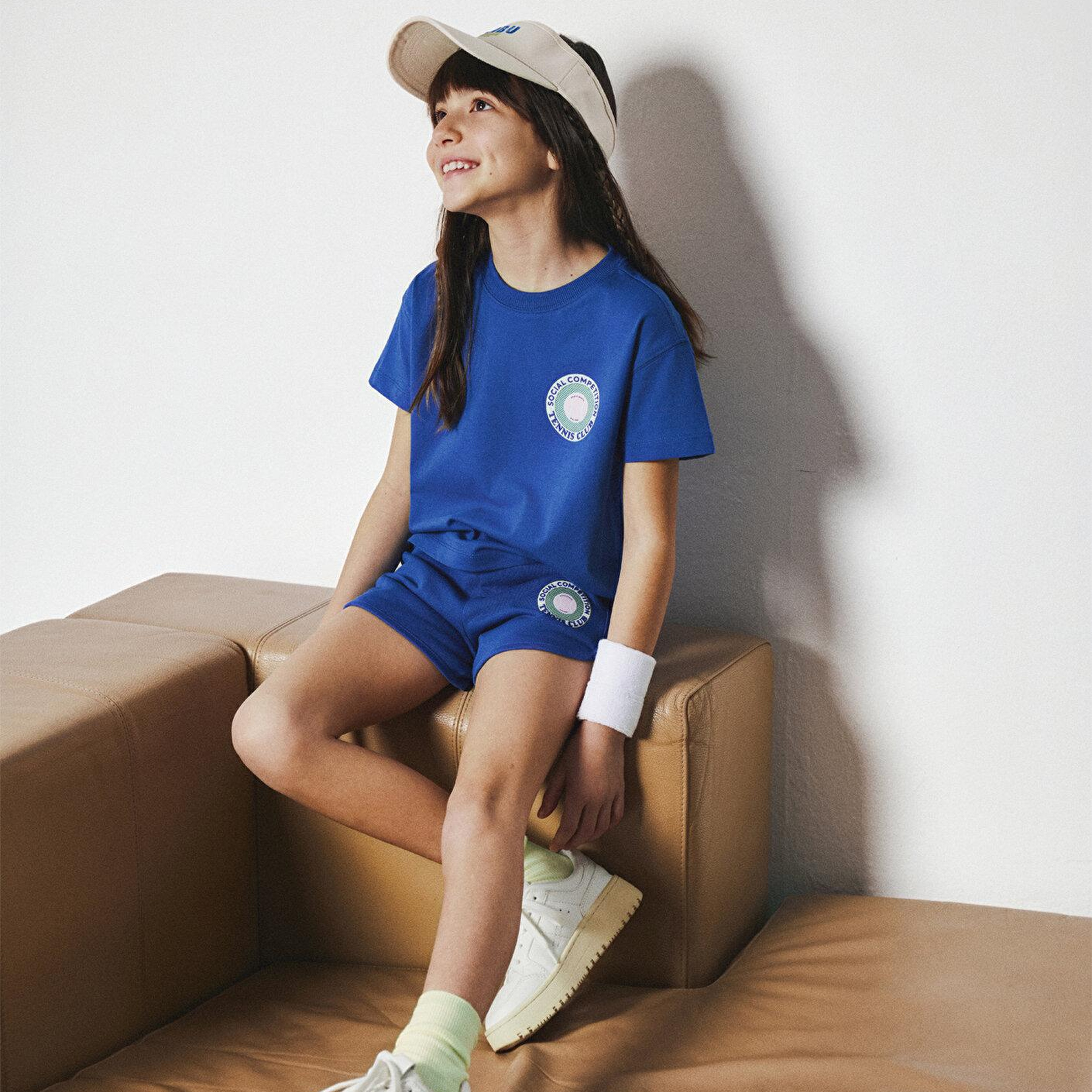 Mavi Tenis Baskılı Lacivert Tişört Loose Fit / Bol Rahat Kesim 7610395-91448