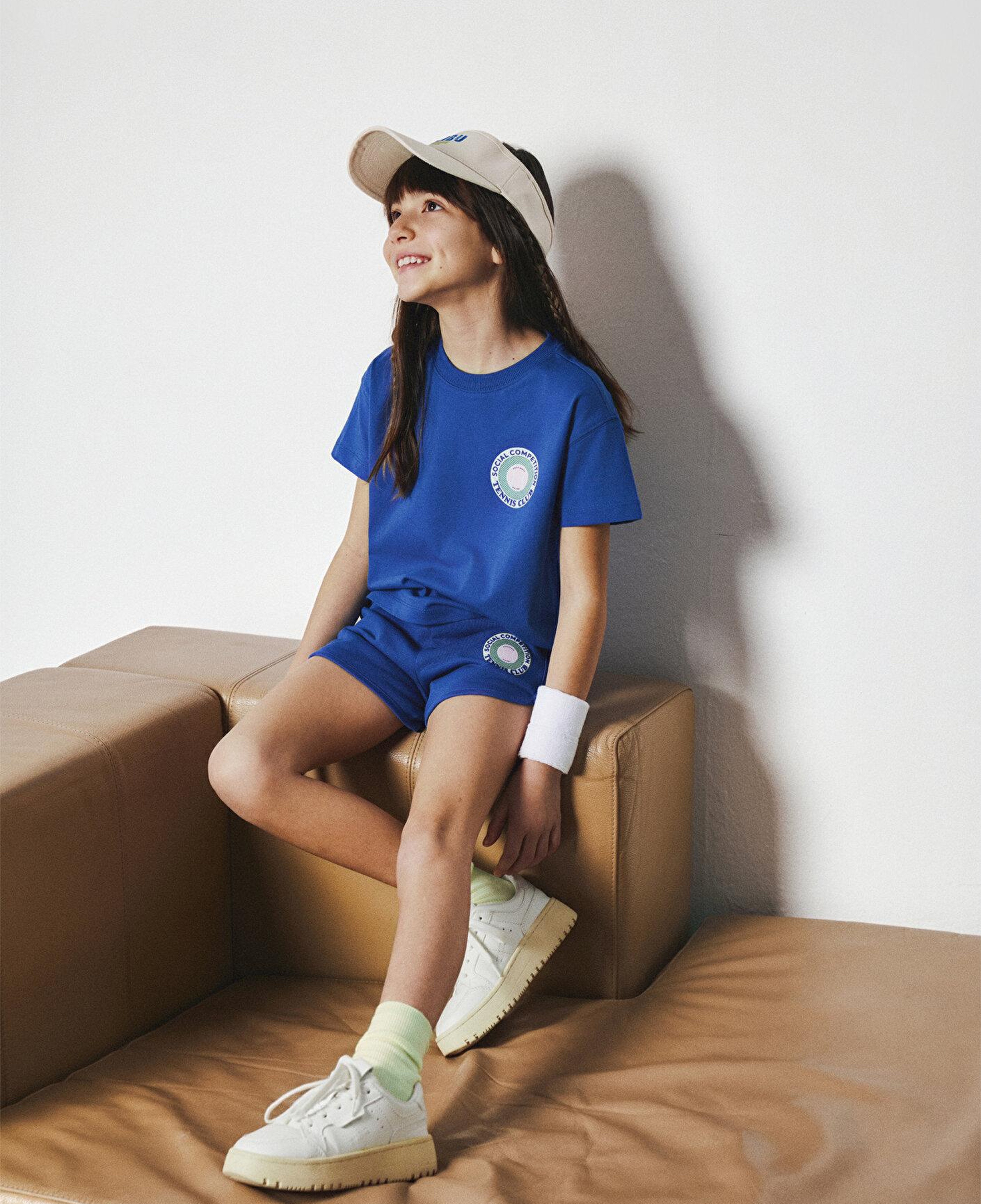 Mavi Tenis Baskılı Lacivert Tişört Loose Fit / Bol Rahat Kesim 7610395-91448