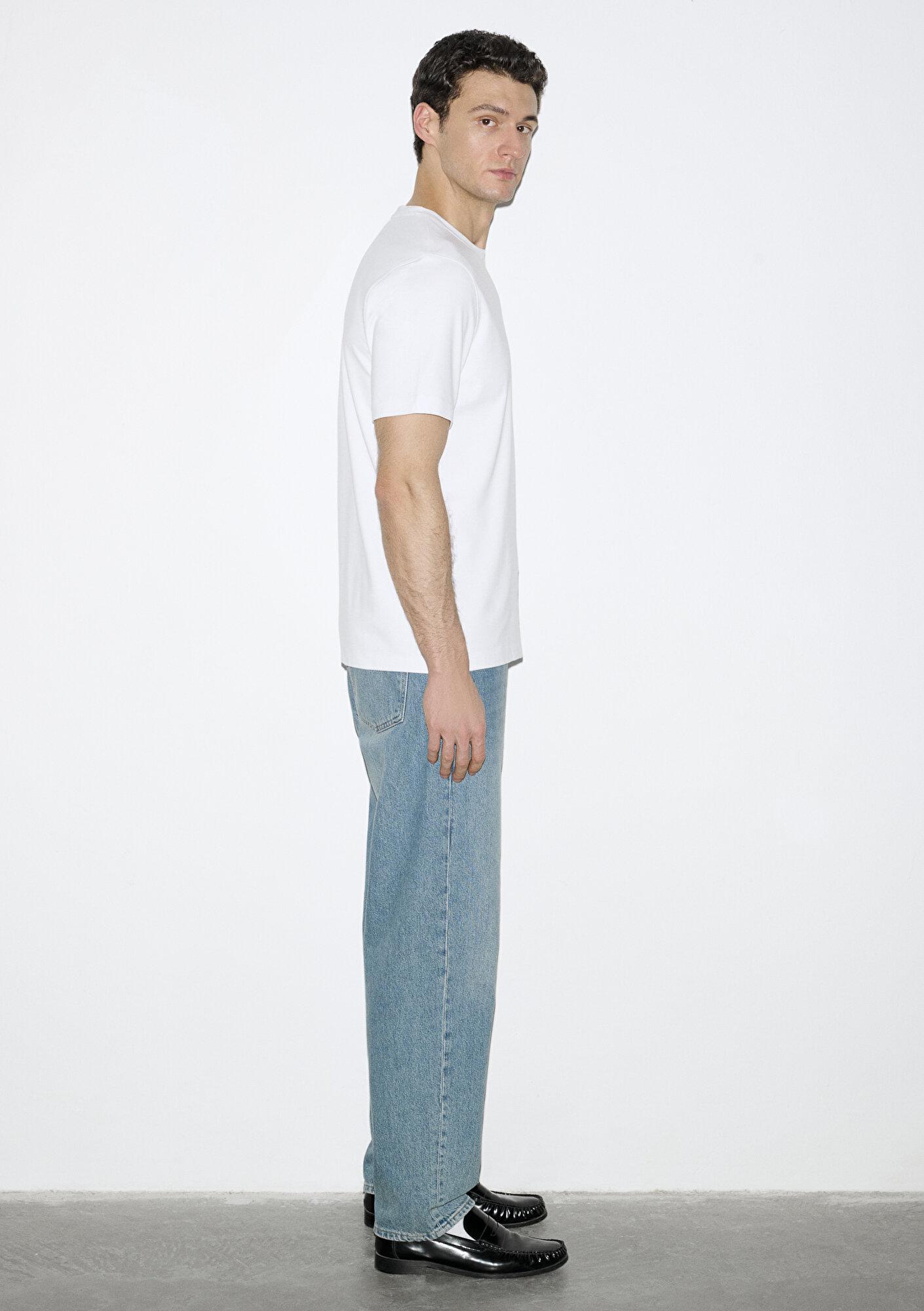 Mavi Hafif ve Esnek Beyaz Travel Tişört Regular Fit / Normal Kesim 0613224-620