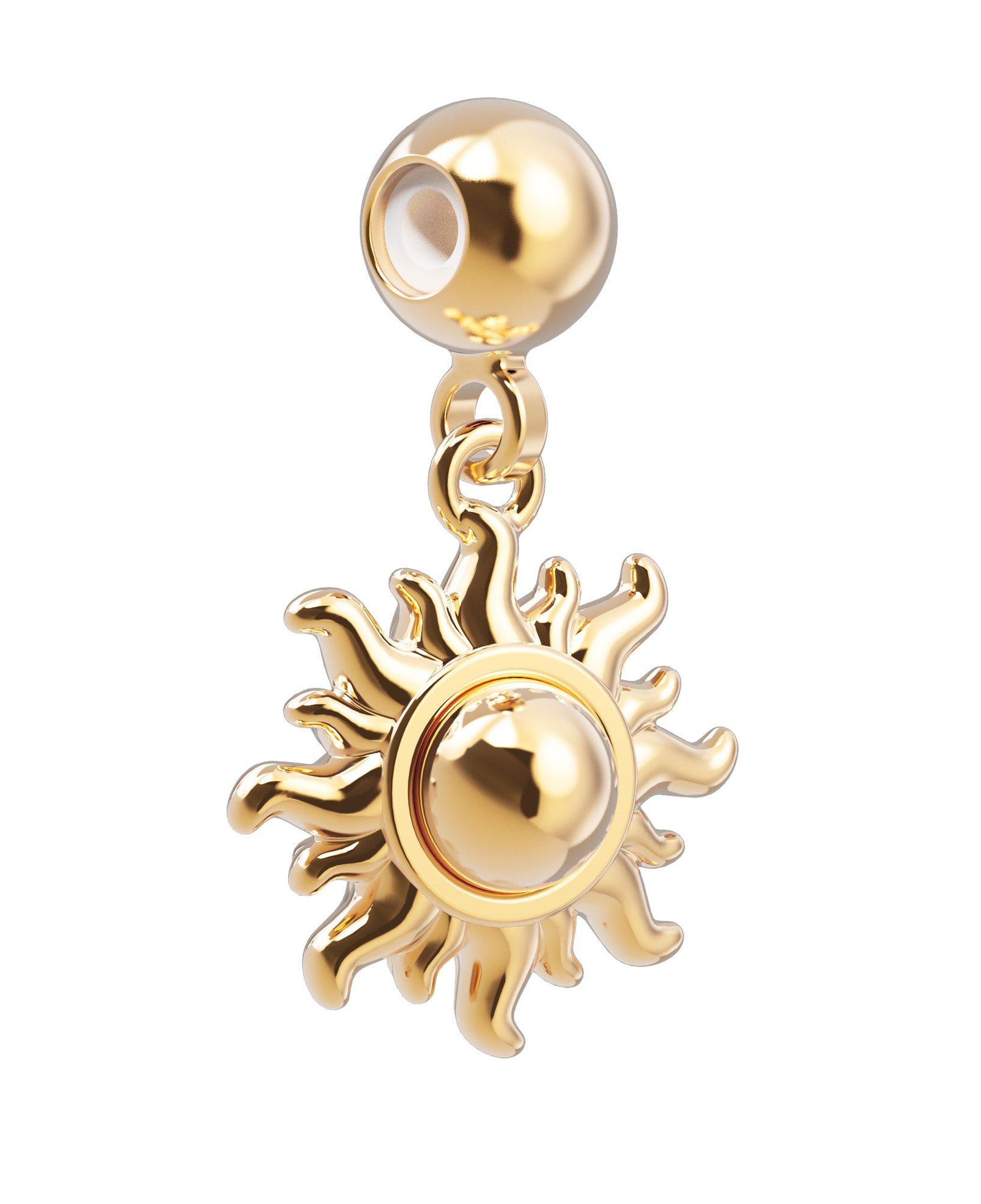 Chocli 18 Ayar Altın Kaplama Charm - Güneş