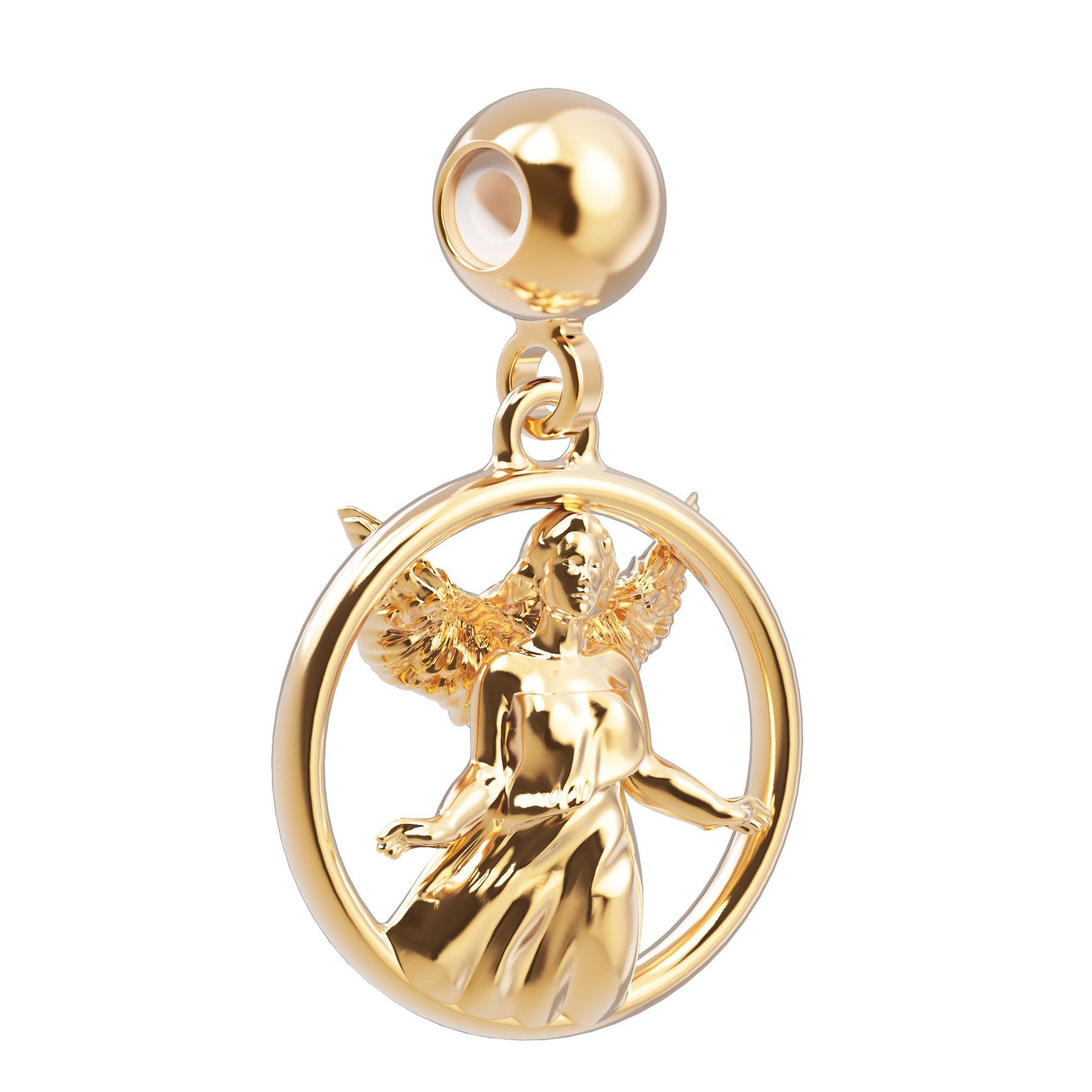 Chocli 18 Ayar Altın Kaplama Charm - Başak Burcu