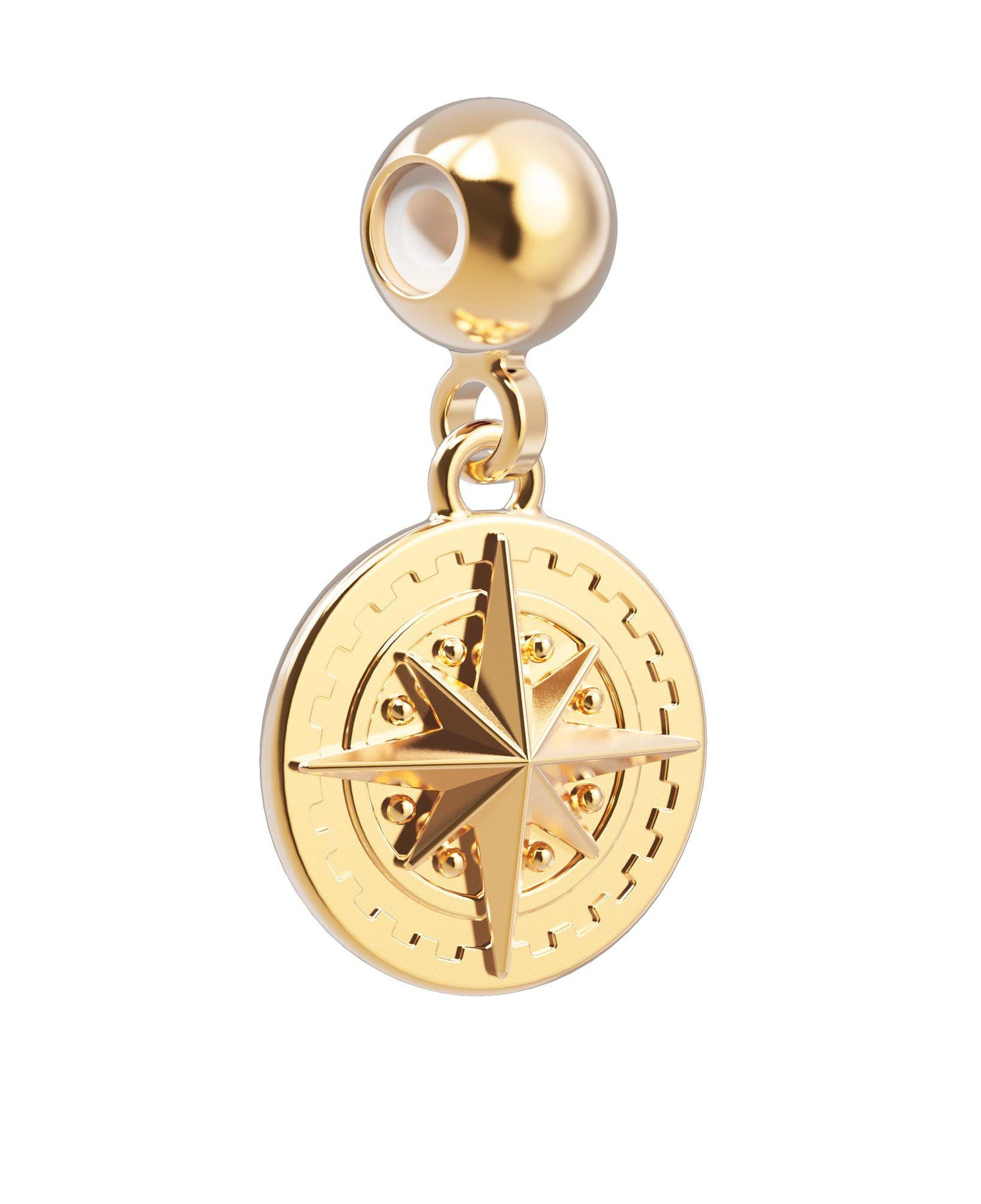 Chocli 18 Ayar Altın Kaplama Charm - Pusula